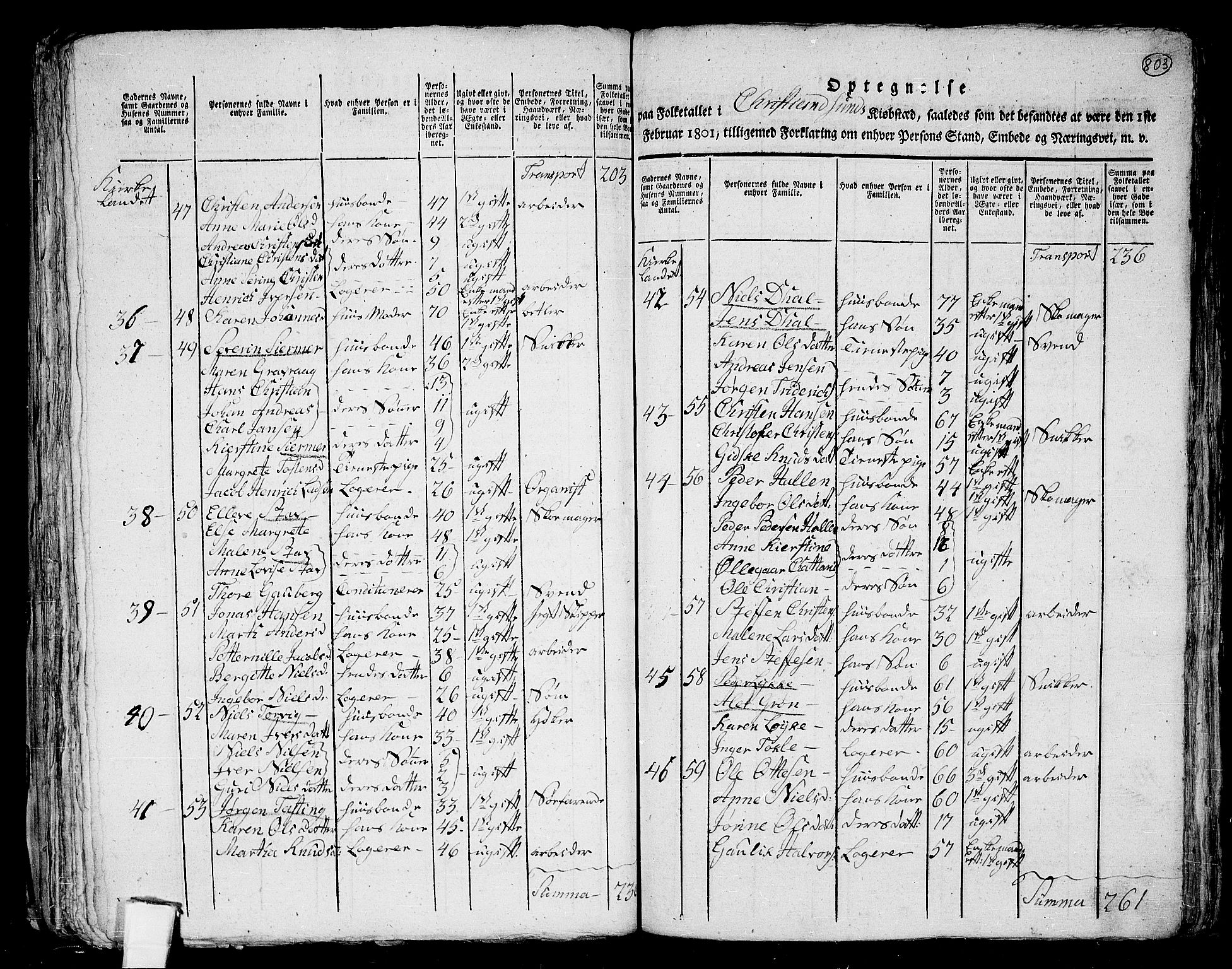 RA, 1801 census for 1553P Kvernes, 1801, p. 802b-803a