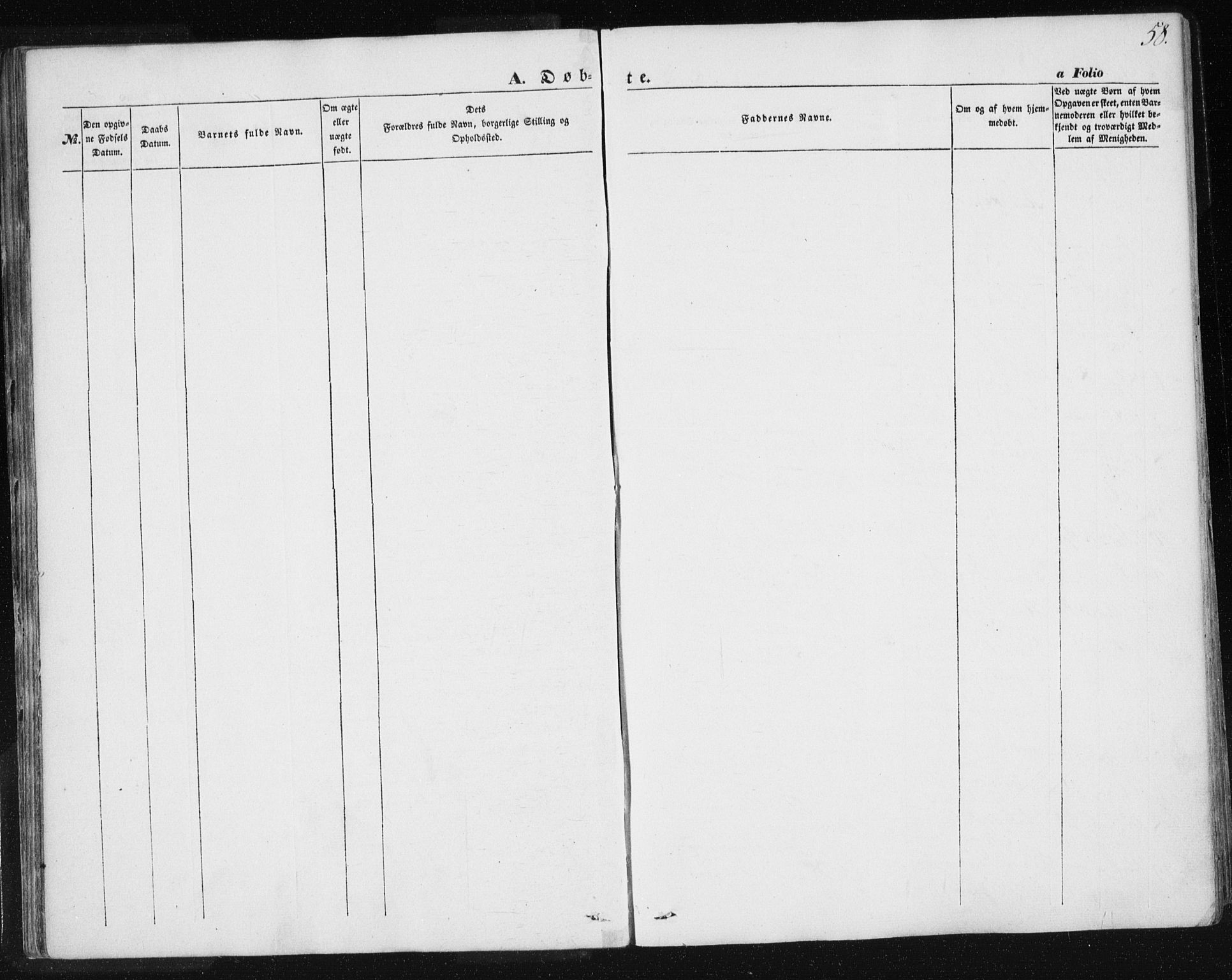 Ministerialprotokoller, klokkerbøker og fødselsregistre - Sør-Trøndelag, SAT/A-1456/685/L0964: Parish register (official) no. 685A06 /2, 1846-1859, p. 58