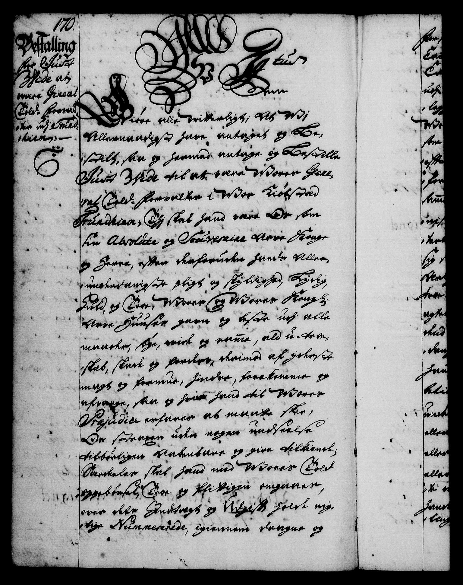 Rentekammeret, Kammerkanselliet, RA/EA-3111/G/Gg/Gge/L0001: Norsk bestallingsprotokoll med register (merket RK 53.25), 1720-1730, p. 170