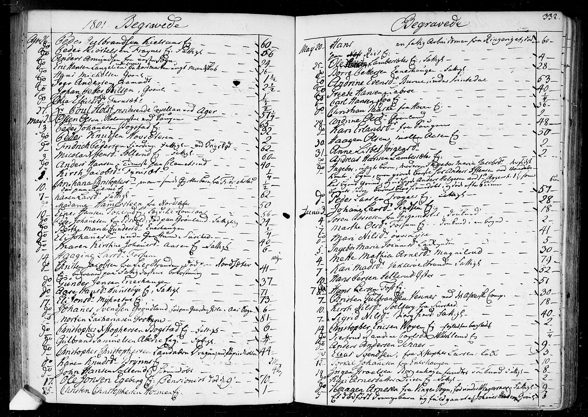 Aker prestekontor kirkebøker, SAO/A-10861/F/L0010: Parish register (official) no. 10, 1786-1809, p. 332