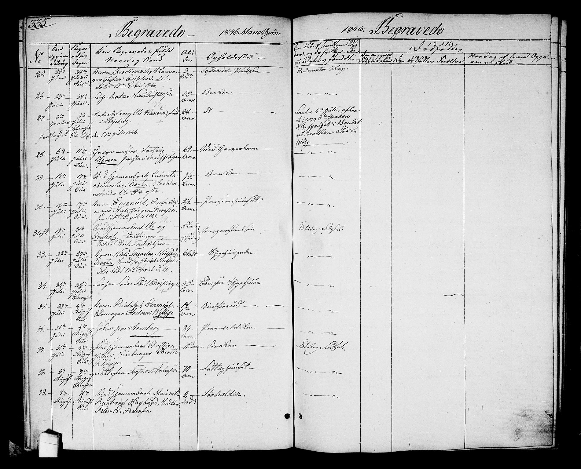 Halden prestekontor Kirkebøker, SAO/A-10909/G/Ga/L0004: Parish register (copy) no. 4, 1845-1854, p. 335