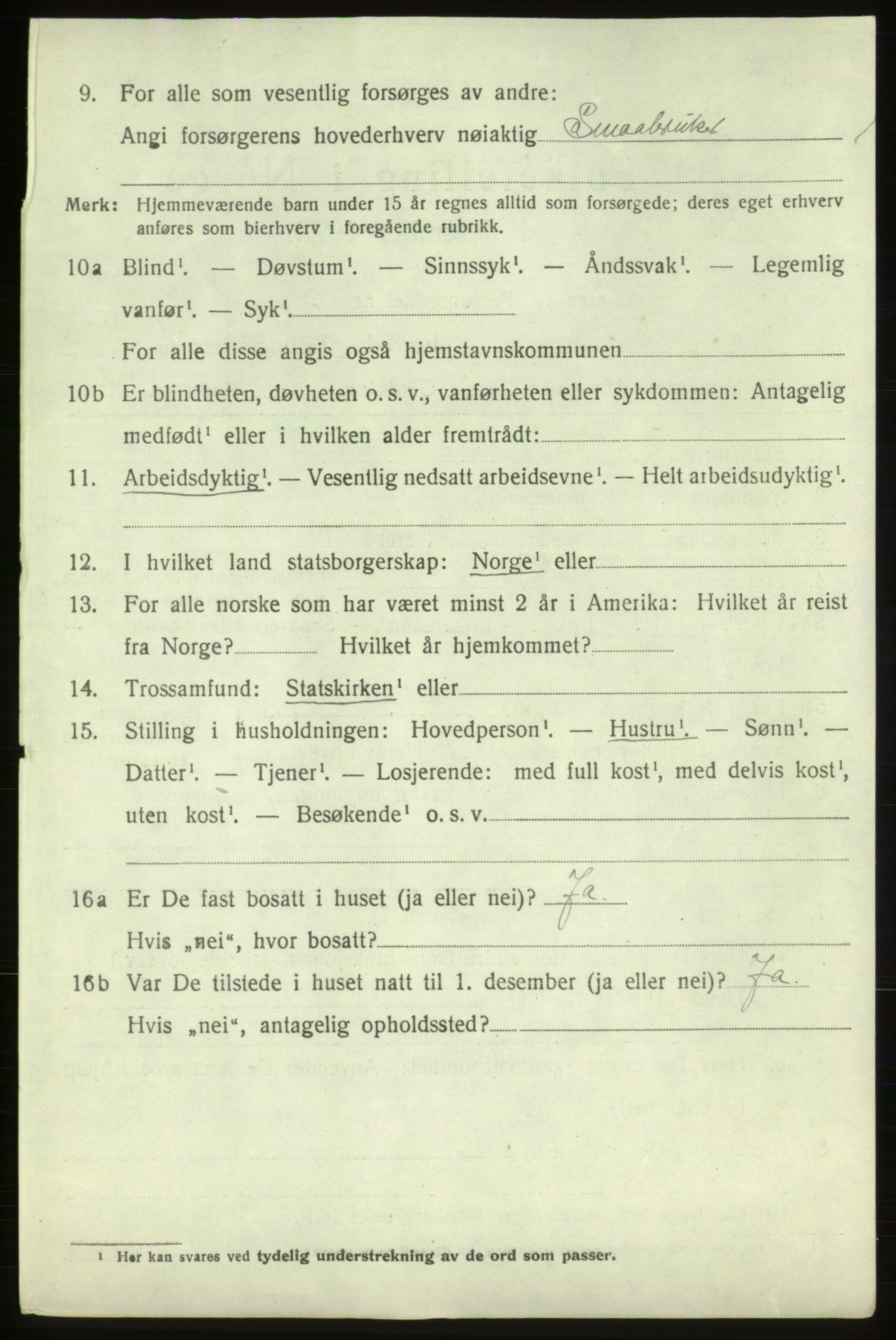 SAB, 1920 census for Vikebygd, 1920, p. 1692