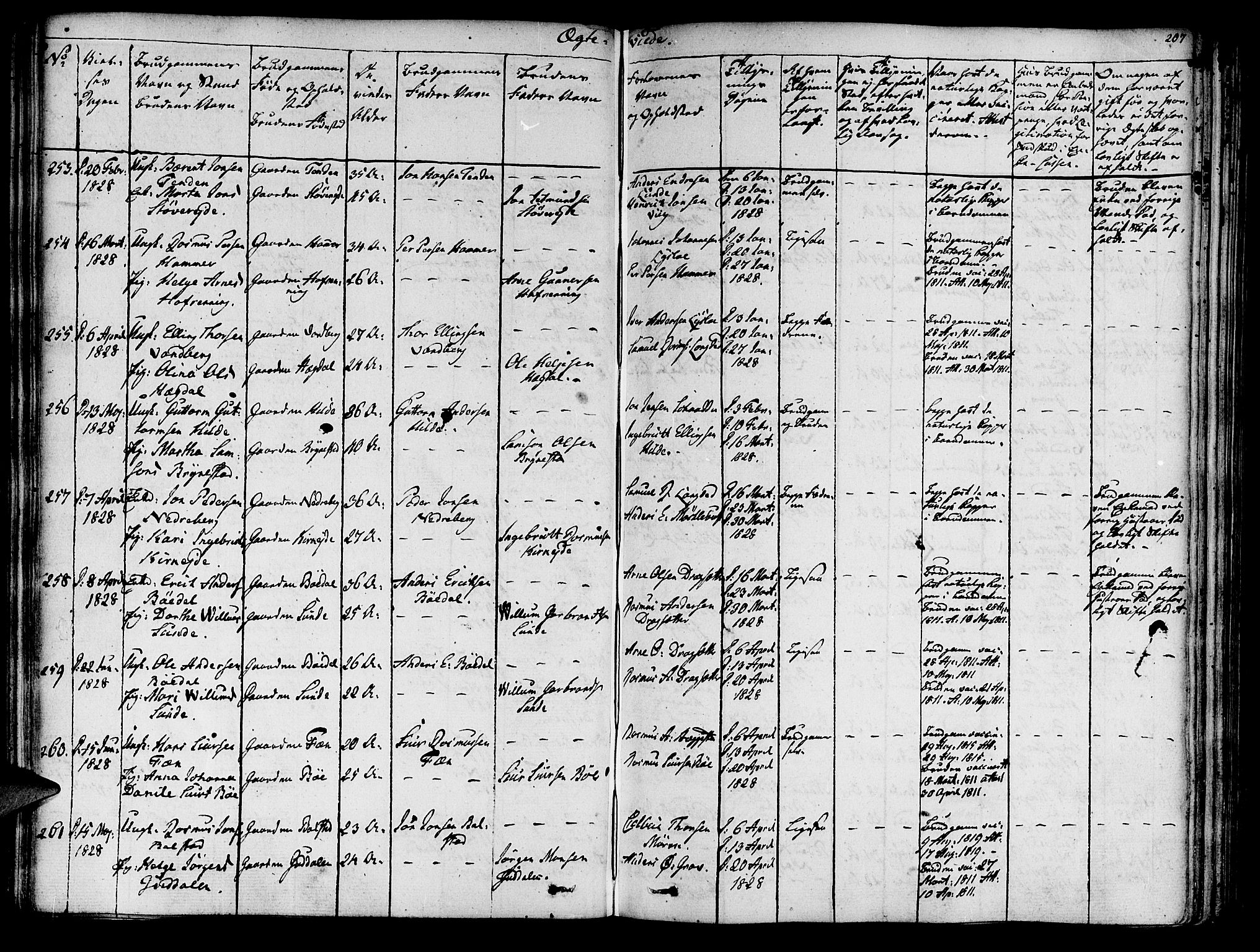 Innvik sokneprestembete, SAB/A-80501: Parish register (official) no. A 3, 1820-1832, p. 207