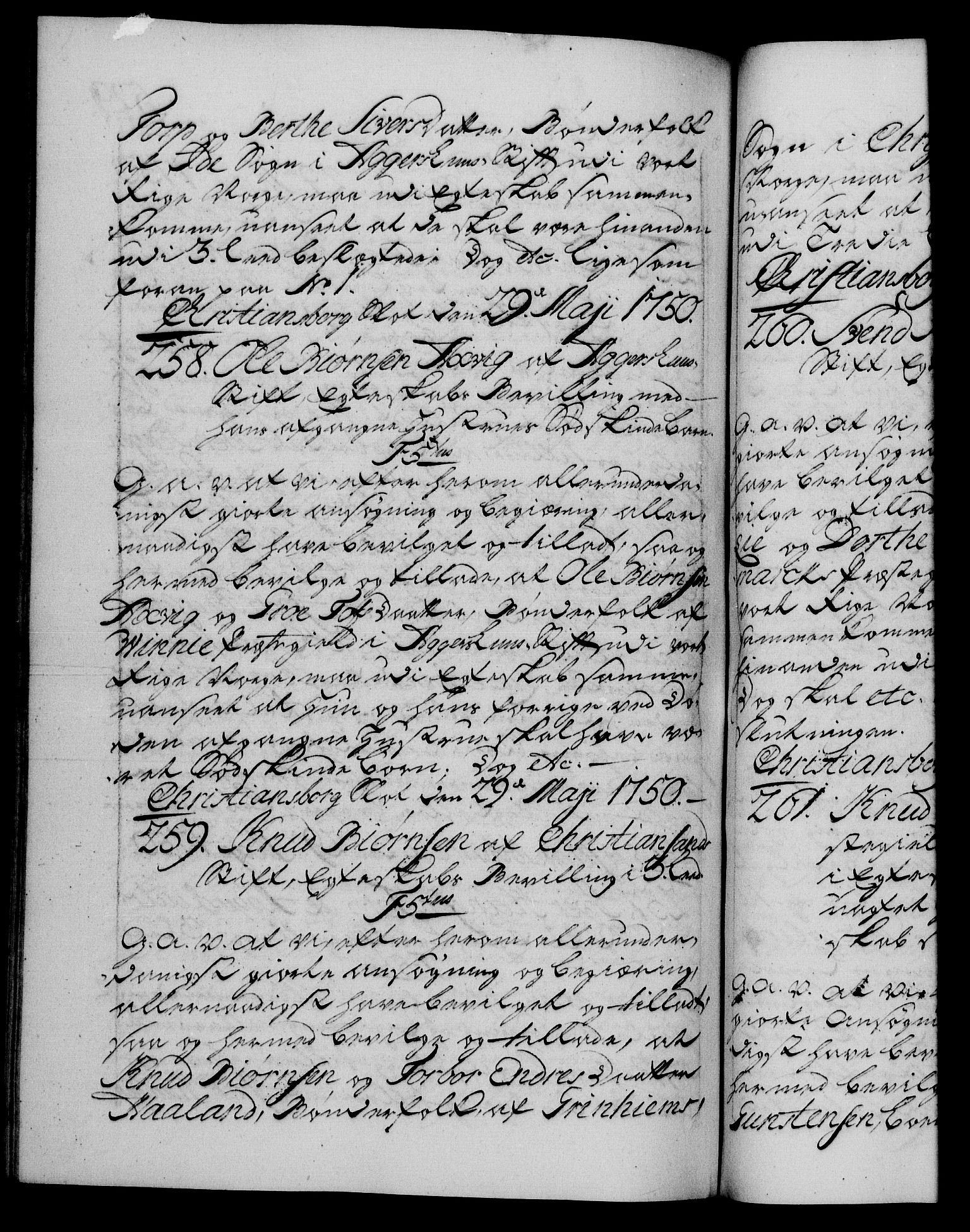 Danske Kanselli 1572-1799, AV/RA-EA-3023/F/Fc/Fca/Fcaa/L0036: Norske registre, 1749-1750, p. 529b