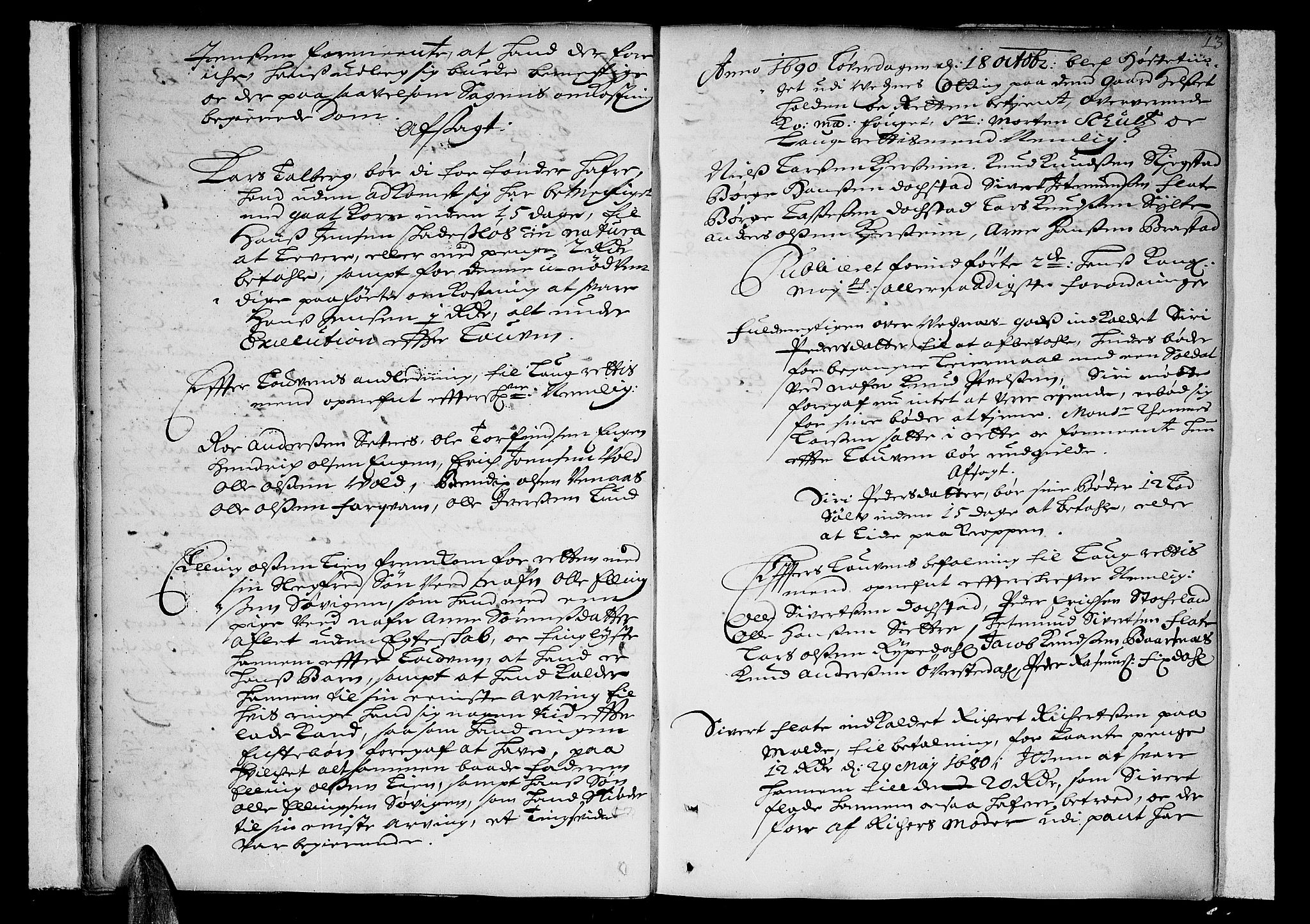 Romsdal sorenskriveri, SAT/A-4149/1/1/1A/L0002: Tingbok, 1690-1693, p. 12b-13a