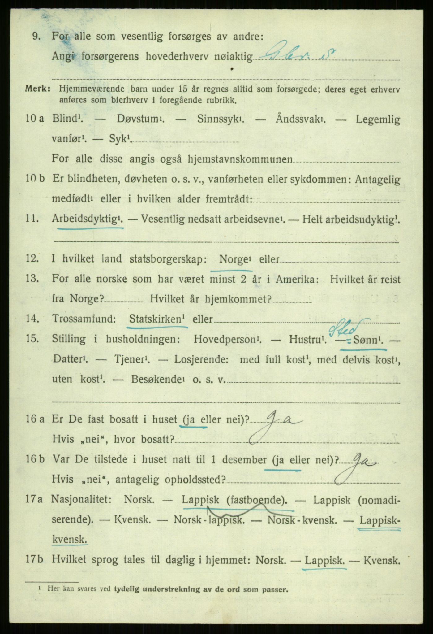 SATØ, 1920 census for Ibestad, 1920, p. 6466