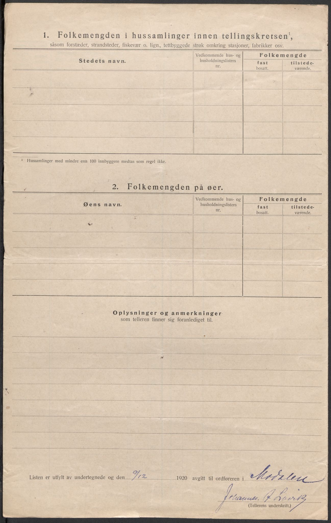 SAB, 1920 census for Modalen, 1920, p. 28