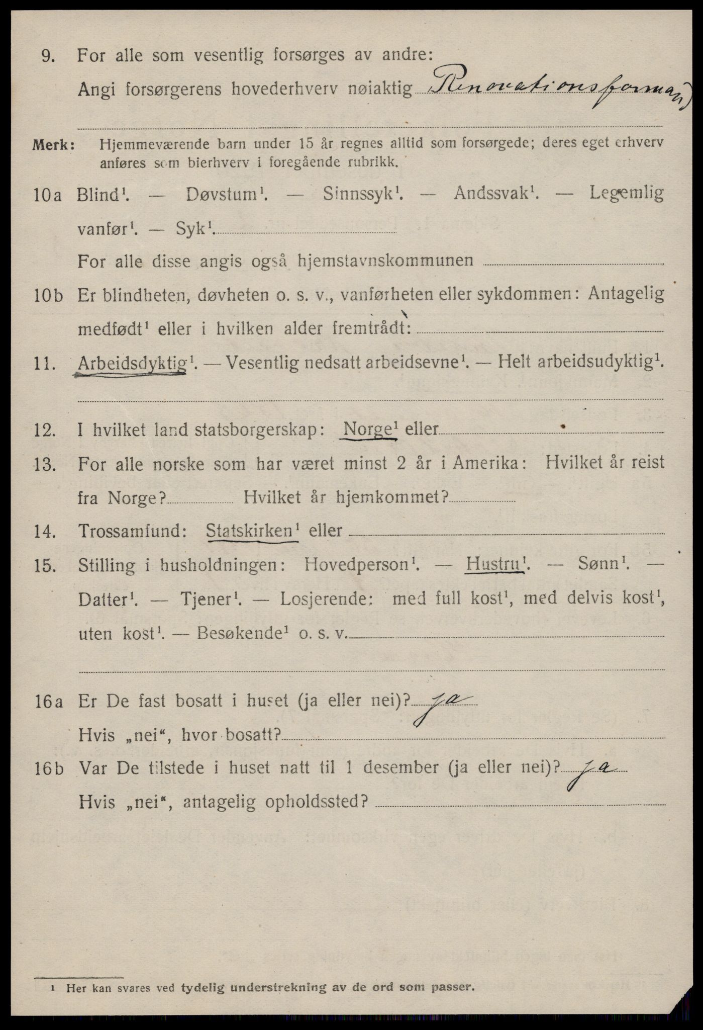 SAT, 1920 census for Ålesund, 1920, p. 21279