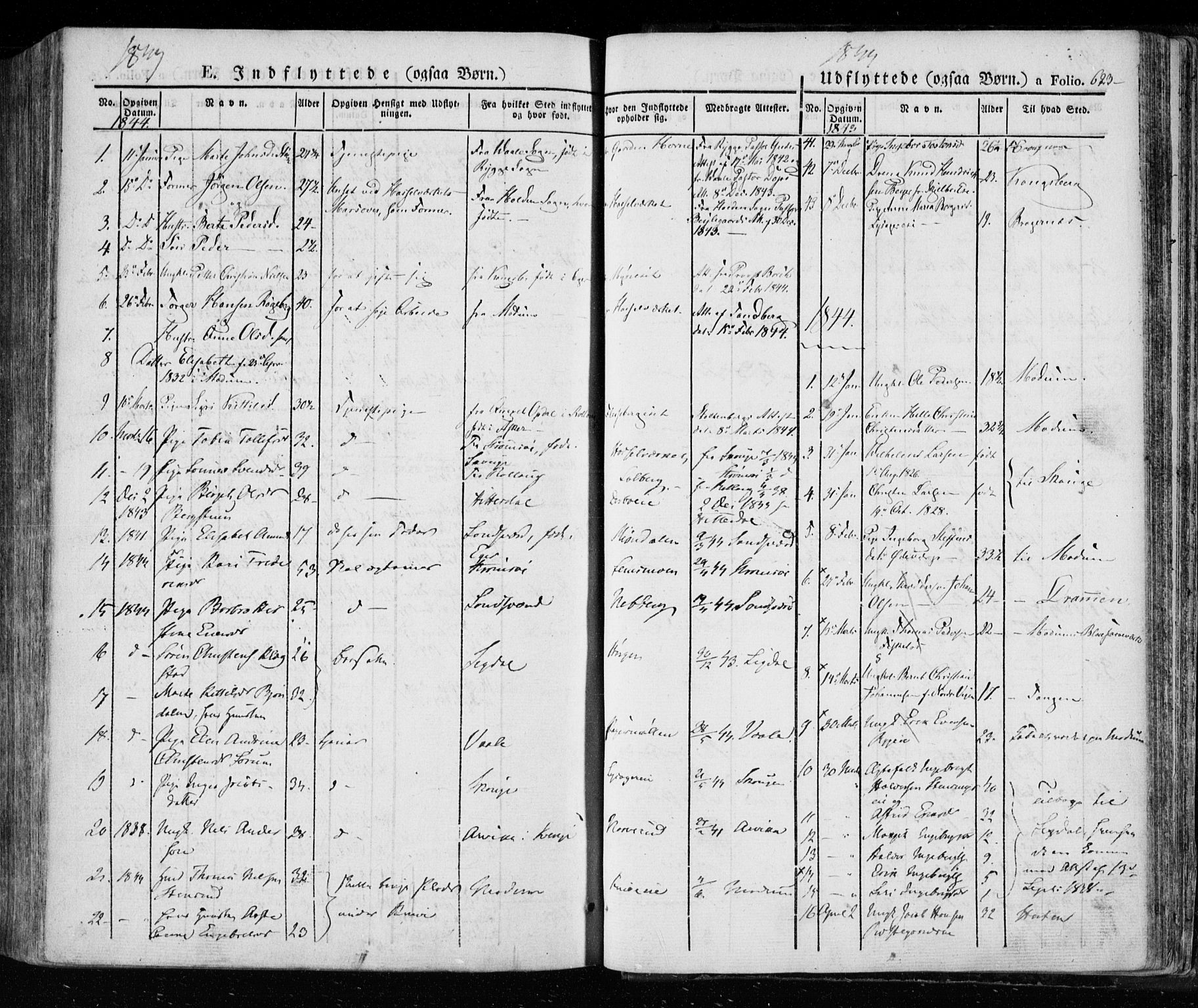 Eiker kirkebøker, SAKO/A-4/F/Fa/L0013a: Parish register (official) no. I 13A, 1832-1845, p. 623