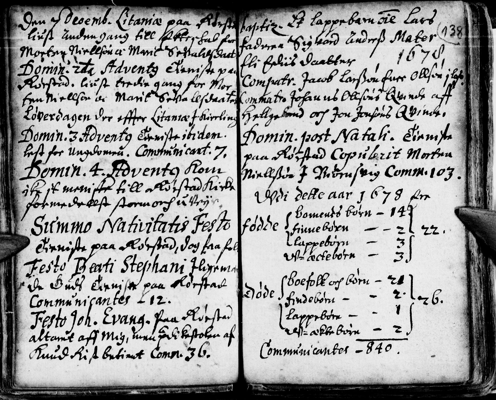 Ministerialprotokoller, klokkerbøker og fødselsregistre - Nordland, AV/SAT-A-1459/853/L0762: Parish register (official) no. 853A01, 1664-1688, p. 138