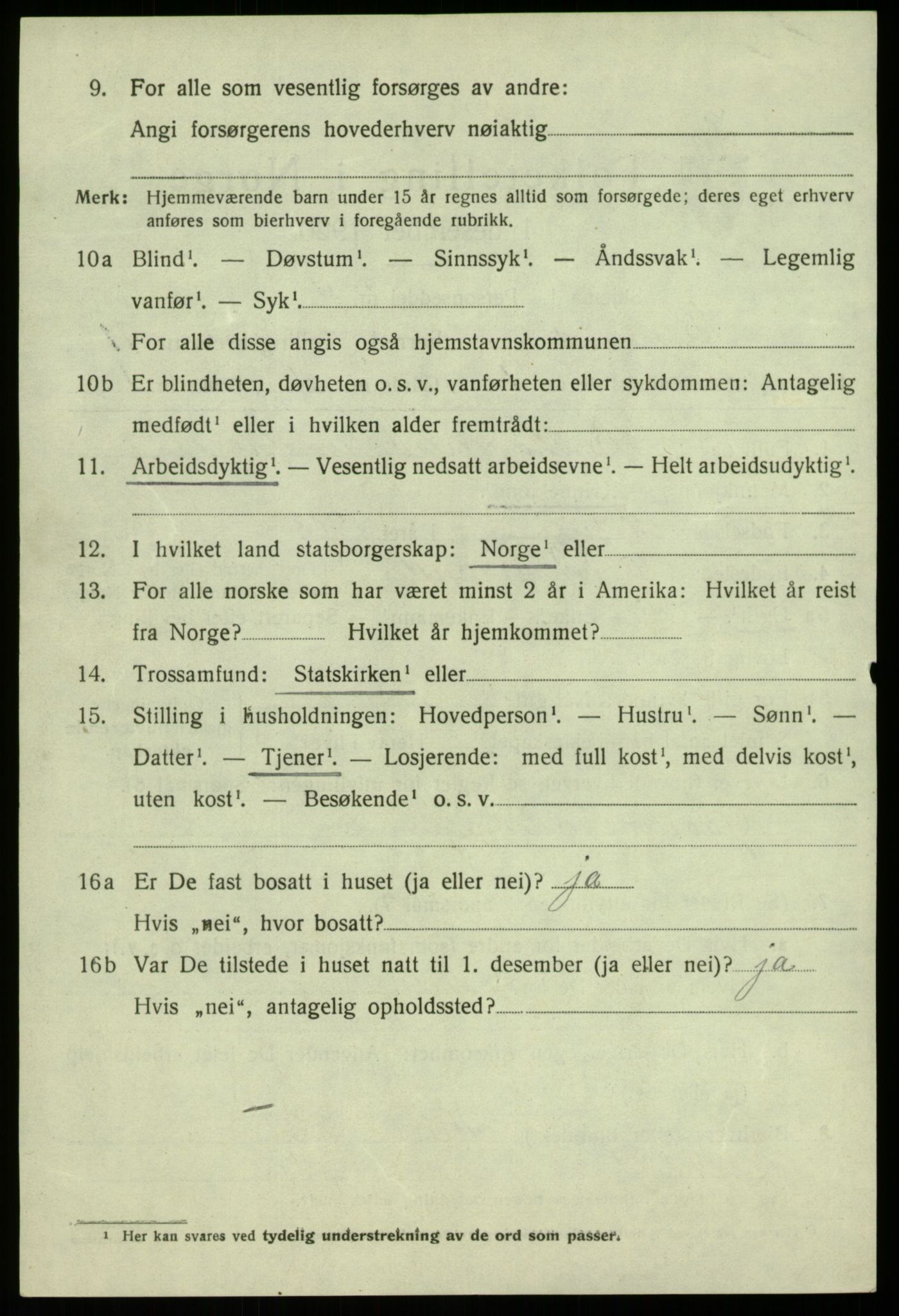 SAB, 1920 census for Alversund, 1920, p. 6687