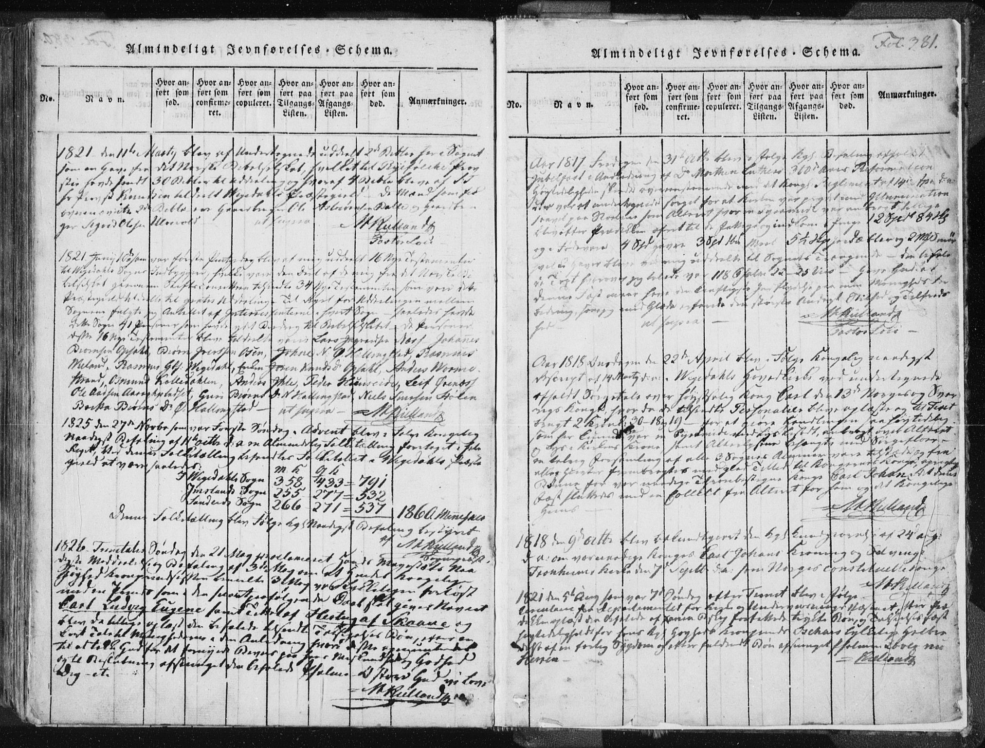 Vikedal sokneprestkontor, SAST/A-101840/01/IV: Parish register (official) no. A 3, 1817-1850, p. 381