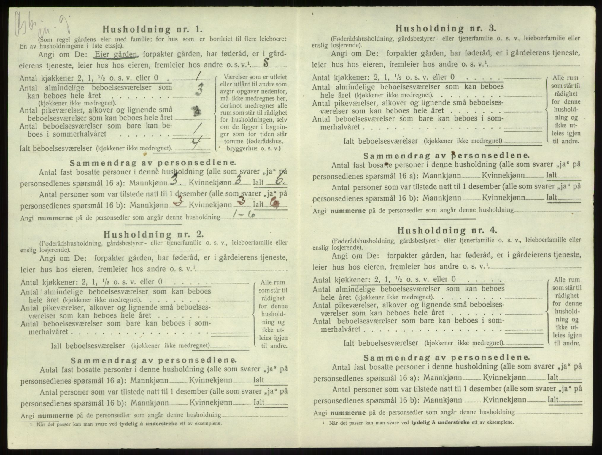 SAB, 1920 census for Førde, 1920, p. 898