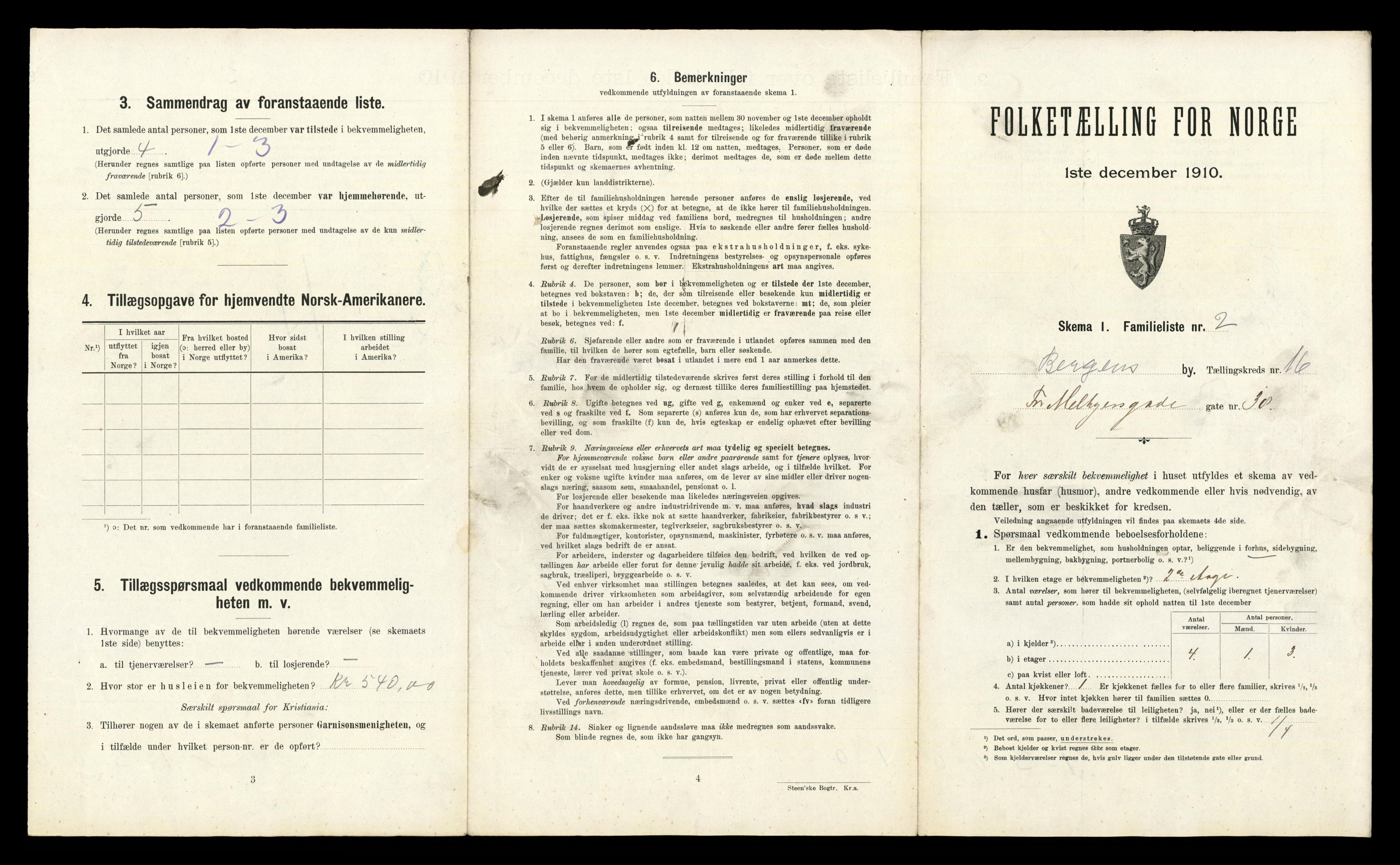 RA, 1910 census for Bergen, 1910, p. 5427