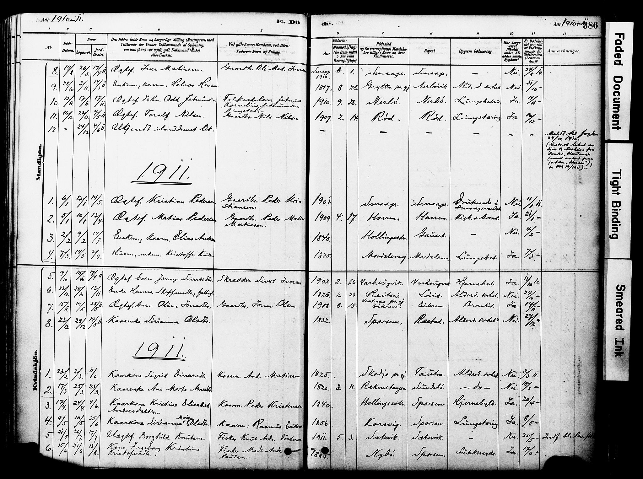 Ministerialprotokoller, klokkerbøker og fødselsregistre - Møre og Romsdal, AV/SAT-A-1454/560/L0721: Parish register (official) no. 560A05, 1878-1917, p. 386