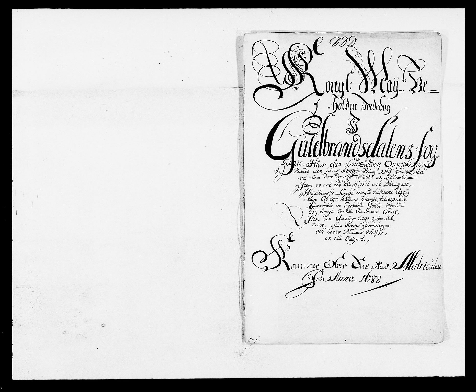 Rentekammeret inntil 1814, Reviderte regnskaper, Fogderegnskap, RA/EA-4092/R17/L1163: Fogderegnskap Gudbrandsdal, 1682-1689, p. 66