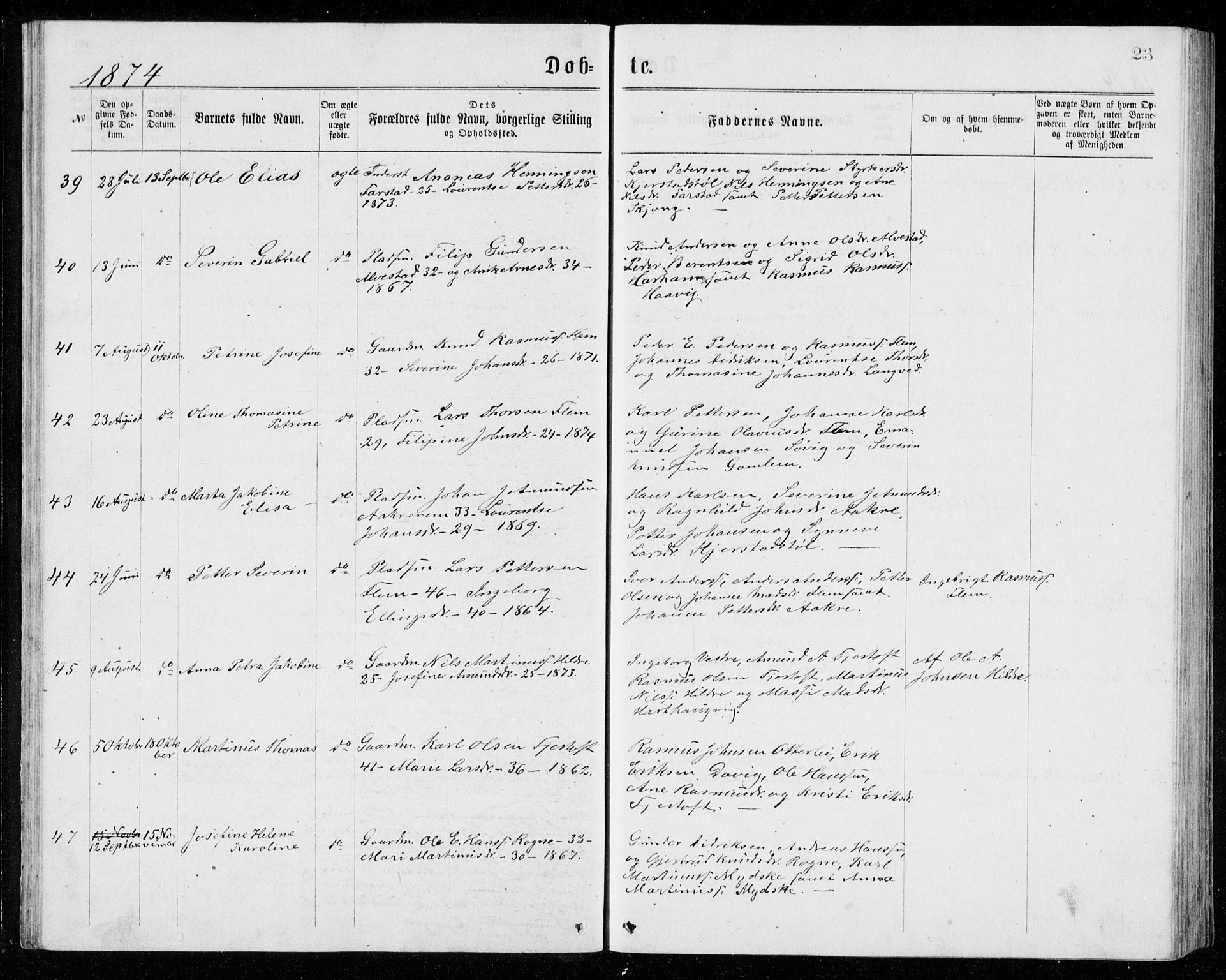 Ministerialprotokoller, klokkerbøker og fødselsregistre - Møre og Romsdal, AV/SAT-A-1454/536/L0509: Parish register (copy) no. 536C04, 1871-1881, p. 23