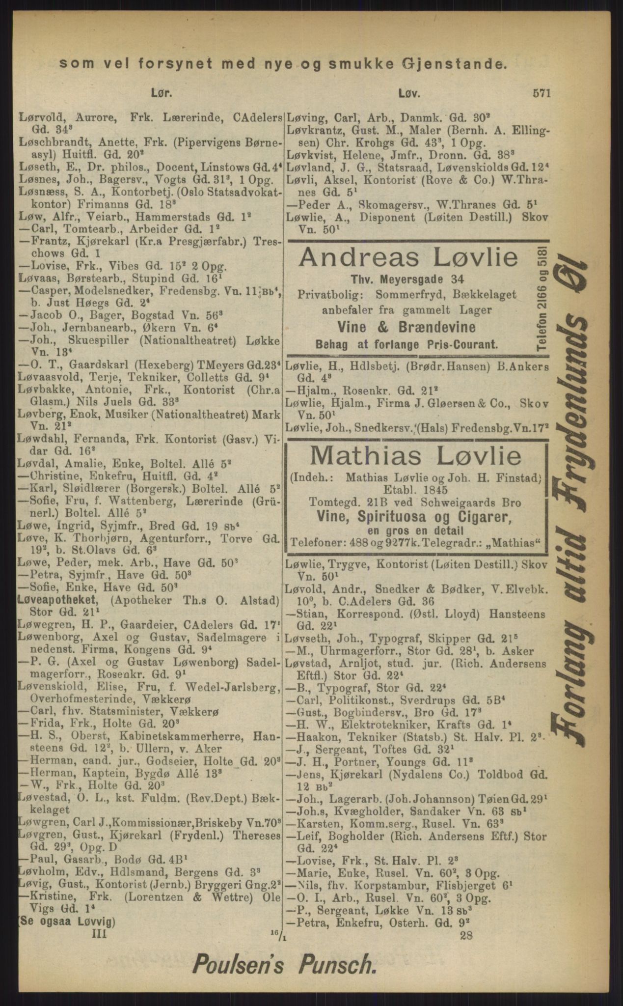 Kristiania/Oslo adressebok, PUBL/-, 1903, p. 571