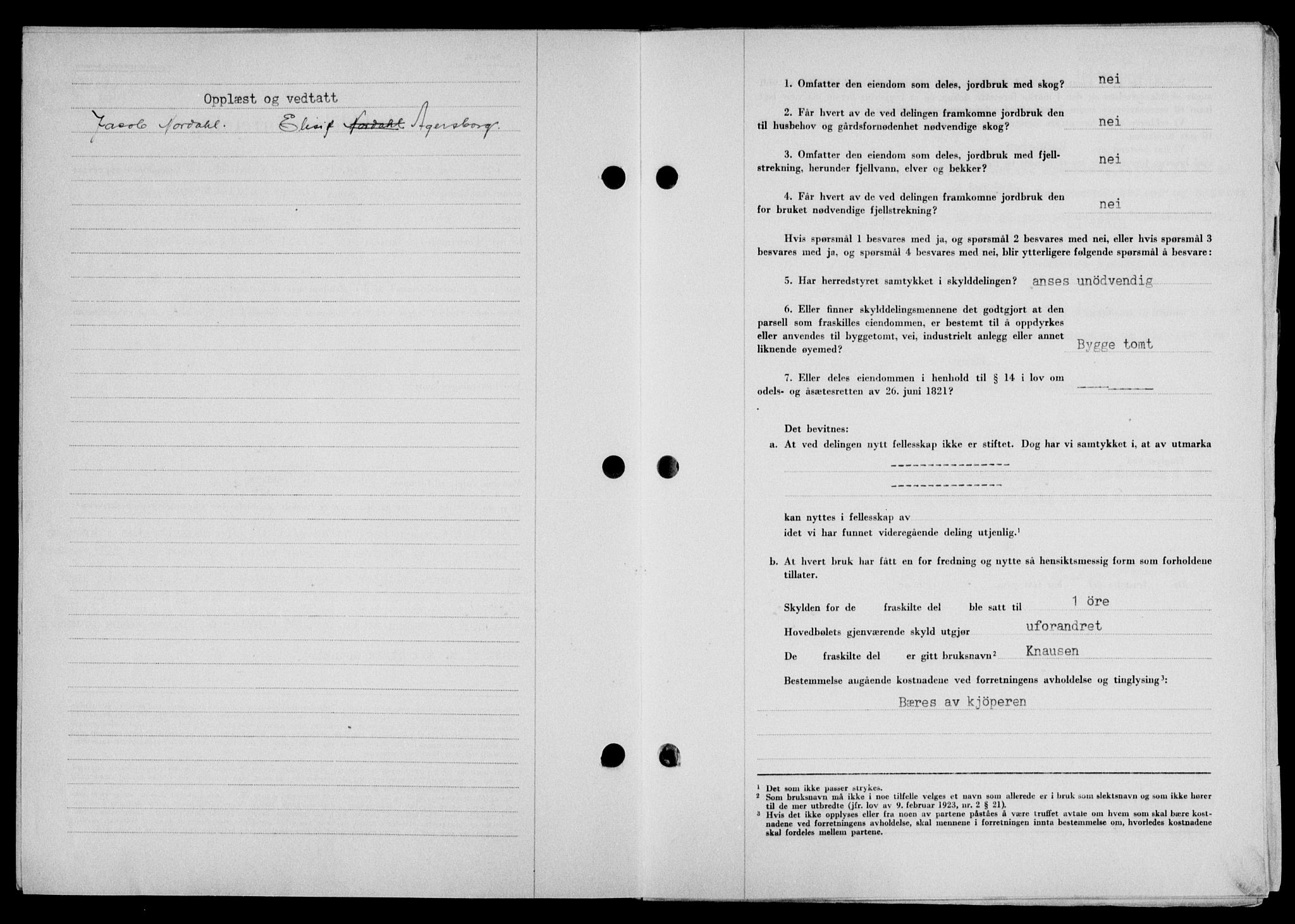 Lofoten sorenskriveri, SAT/A-0017/1/2/2C/L0016a: Mortgage book no. 16a, 1947-1947, Diary no: : 1476/1947