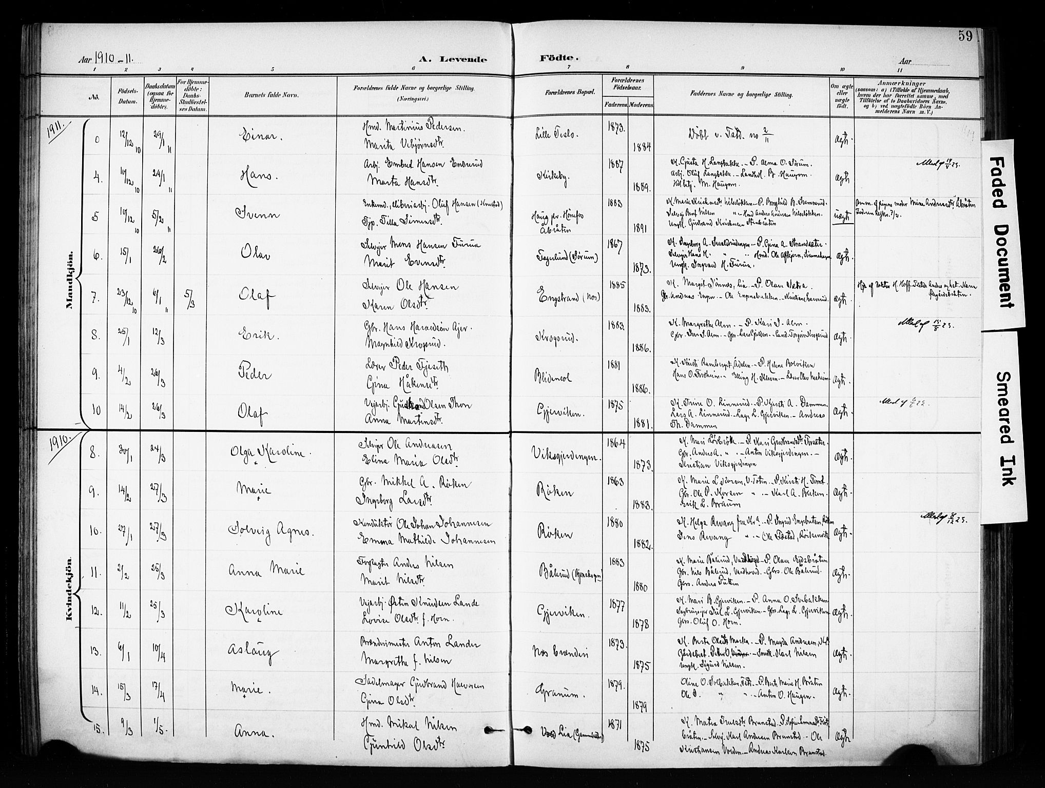 Brandbu prestekontor, AV/SAH-PREST-114/H/Ha/Haa/L0001: Parish register (official) no. 1, 1900-1912, p. 59