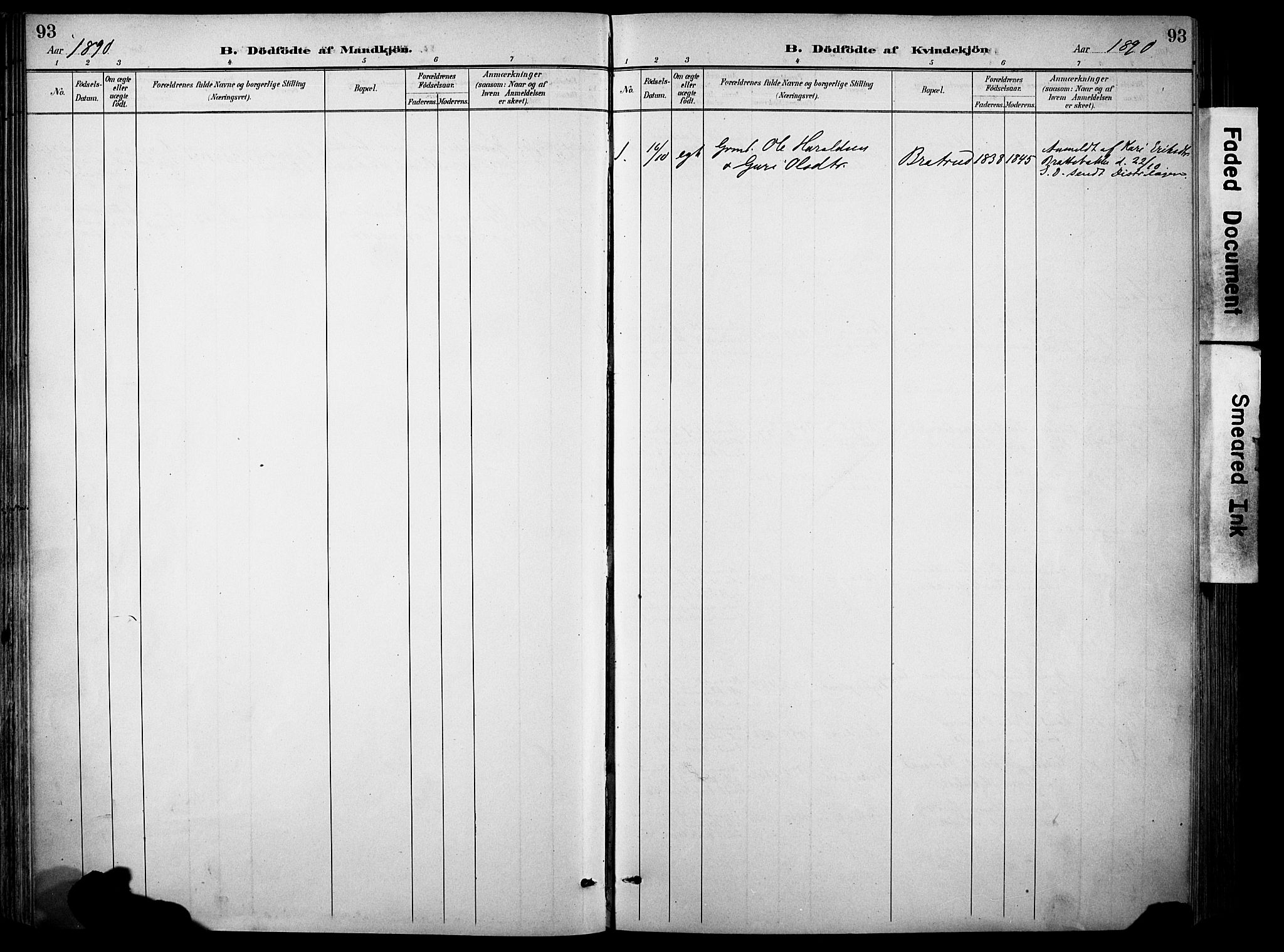 Sør-Aurdal prestekontor, SAH/PREST-128/H/Ha/Haa/L0009: Parish register (official) no. 9, 1886-1906, p. 93