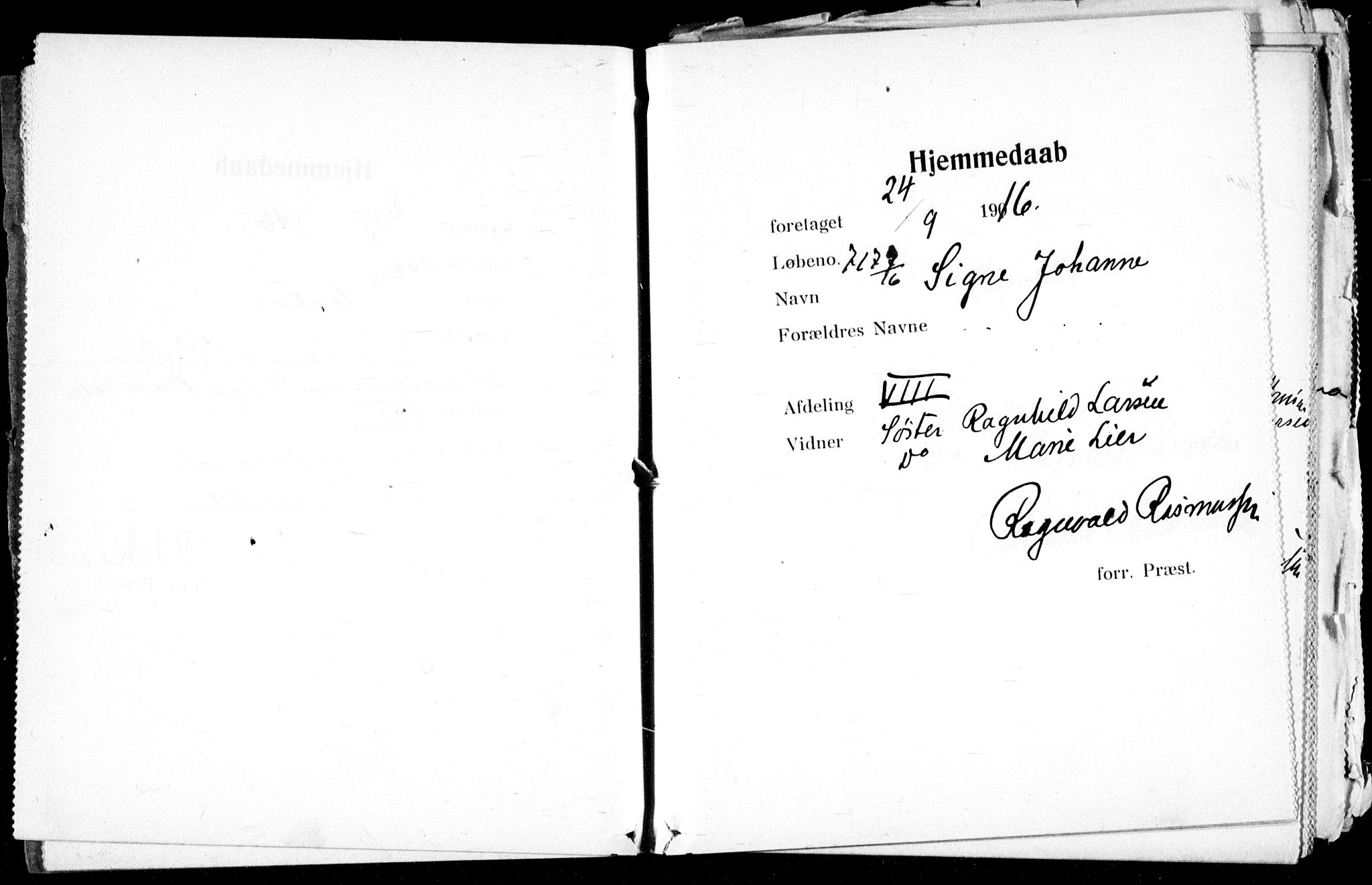 Ullevål sykehus prestekontor Kirkebøker, AV/SAO-A-10542a/K/Ka/L0003: Baptism register no. 3, 1914-1921