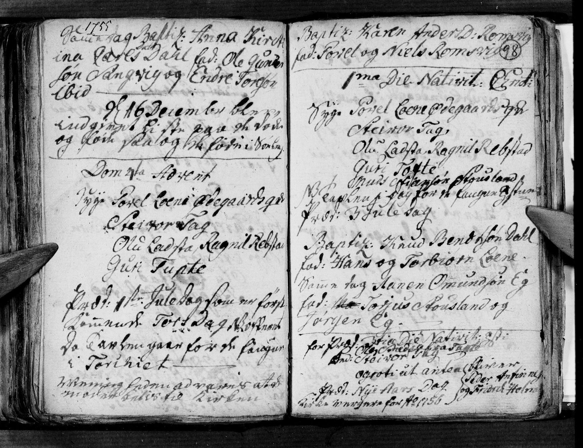 Søgne sokneprestkontor, SAK/1111-0037/F/Fa/Fab/L0003: Parish register (official) no. A 3, 1751-1759, p. 98