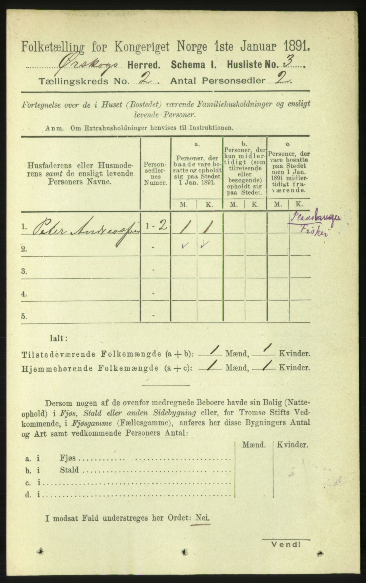 RA, 1891 census for 1527 Ørskog, 1891, p. 520