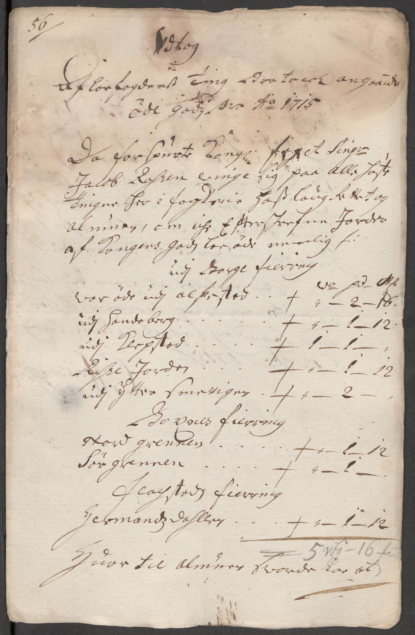 Rentekammeret inntil 1814, Reviderte regnskaper, Fogderegnskap, AV/RA-EA-4092/R67/L4681: Fogderegnskap Vesterålen, Andenes og Lofoten, 1715, p. 252