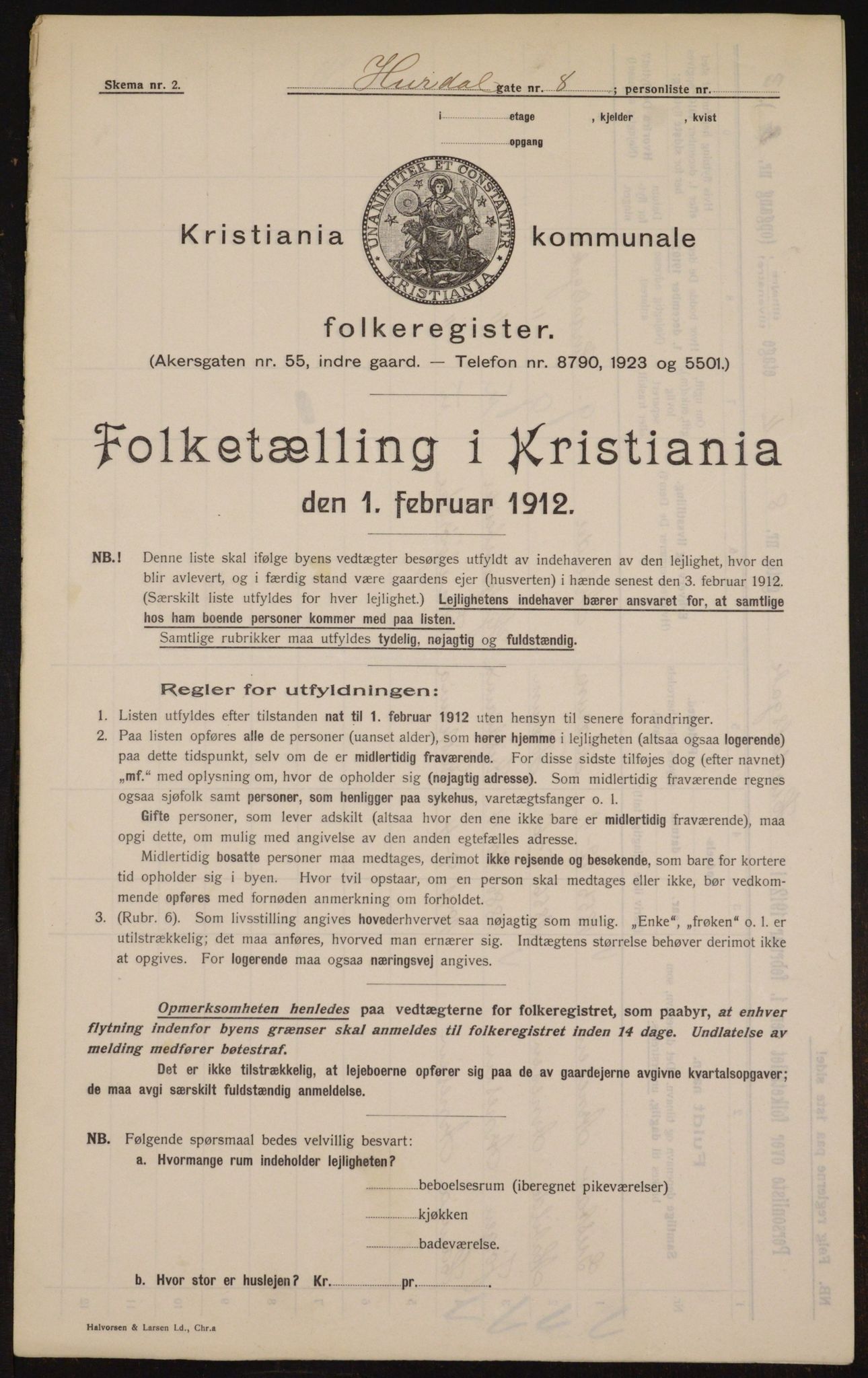 OBA, Municipal Census 1912 for Kristiania, 1912, p. 42689