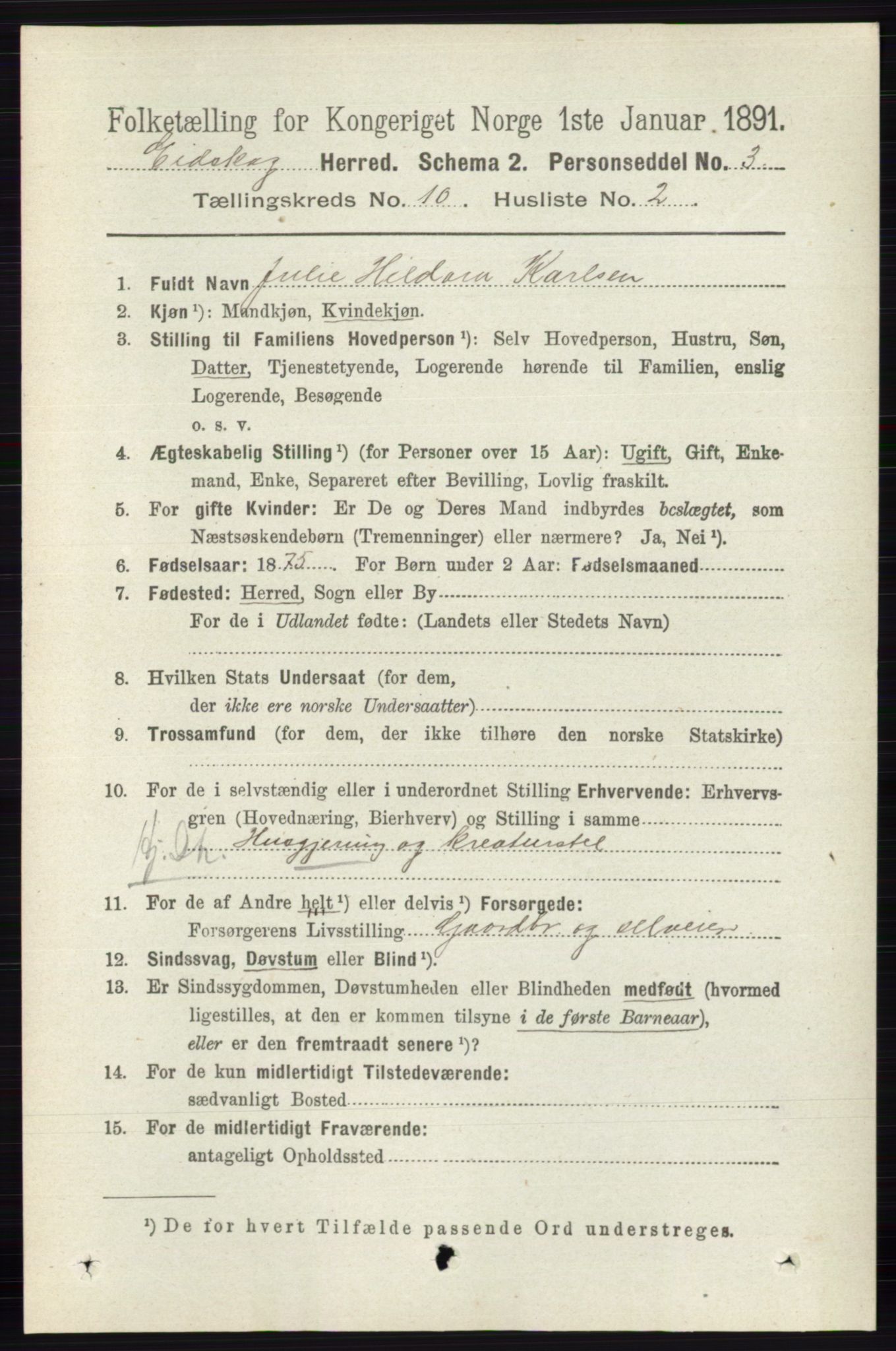 RA, 1891 census for 0420 Eidskog, 1891, p. 6130