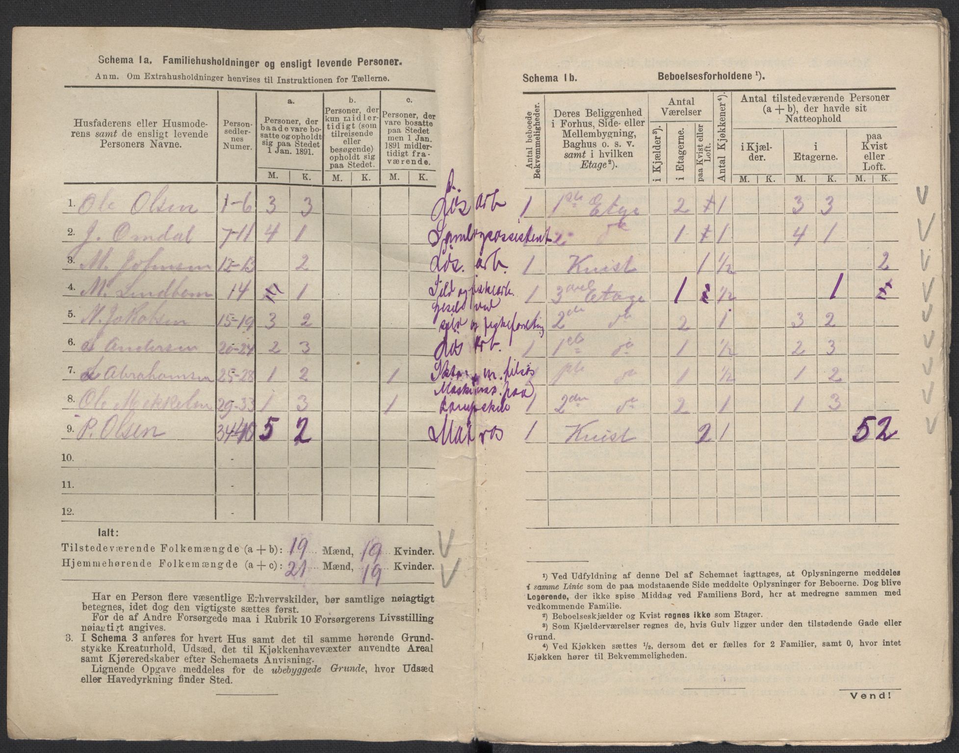 RA, 1891 Census for 1301 Bergen, 1891, p. 7334