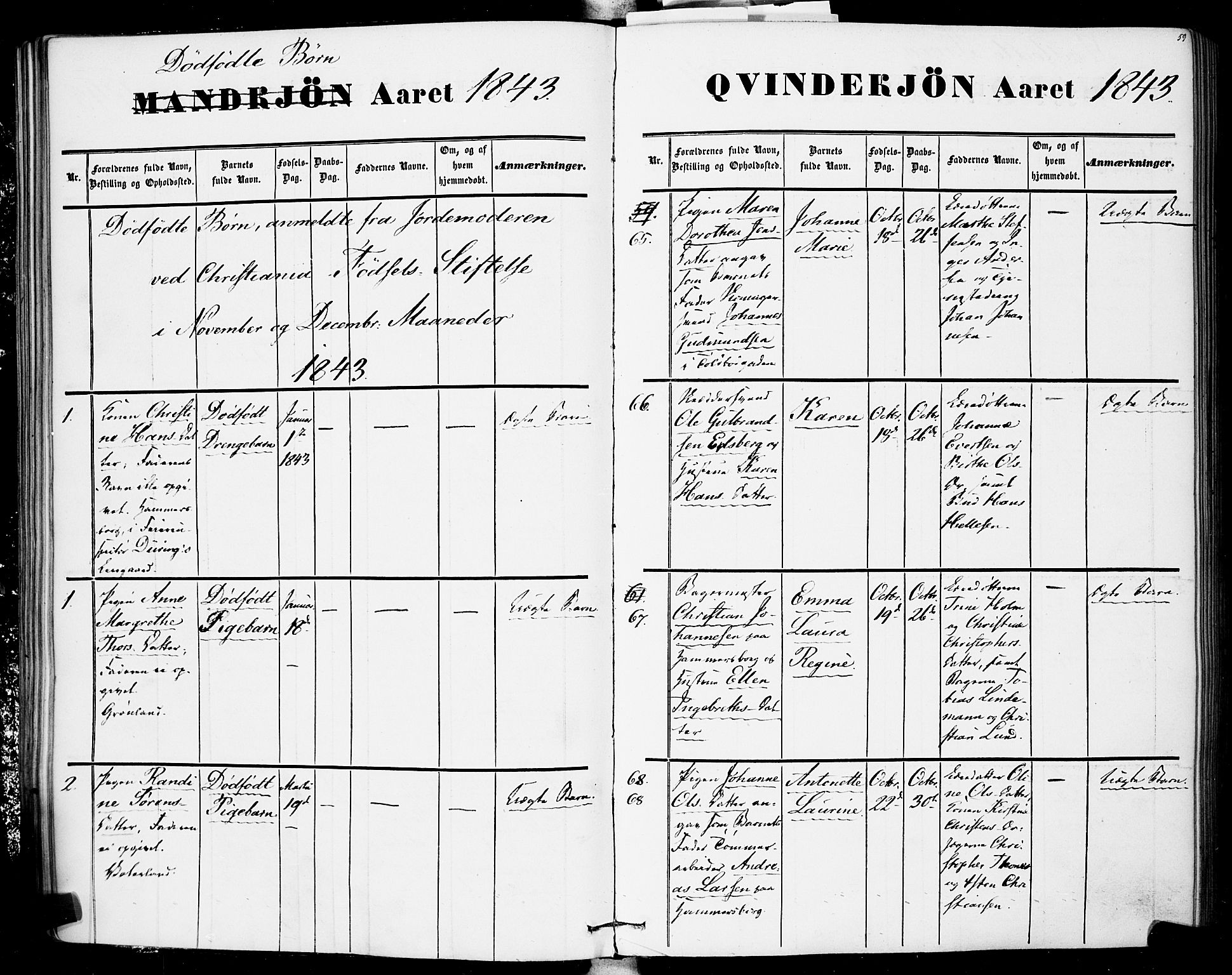 Rikshospitalet prestekontor Kirkebøker, SAO/A-10309b/F/L0003: Parish register (official) no. 3, 1841-1853, p. 59