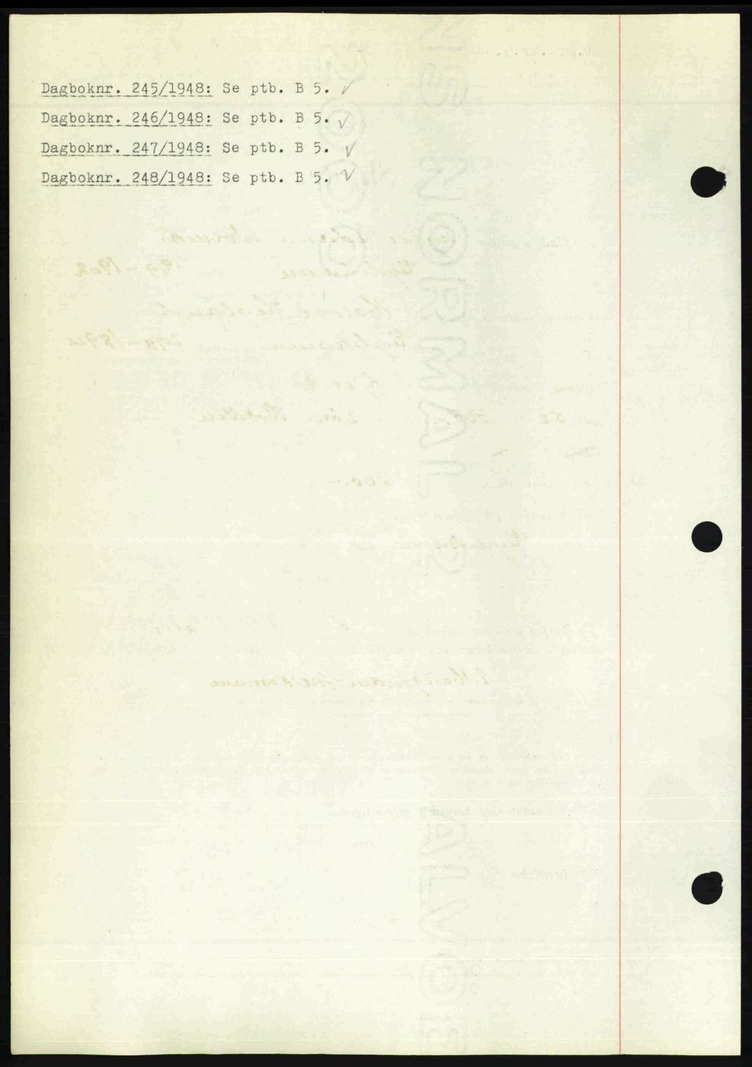 Nedenes sorenskriveri, SAK/1221-0006/G/Gb/Gba/L0058: Mortgage book no. A10, 1947-1948, Diary no: : 245/1948