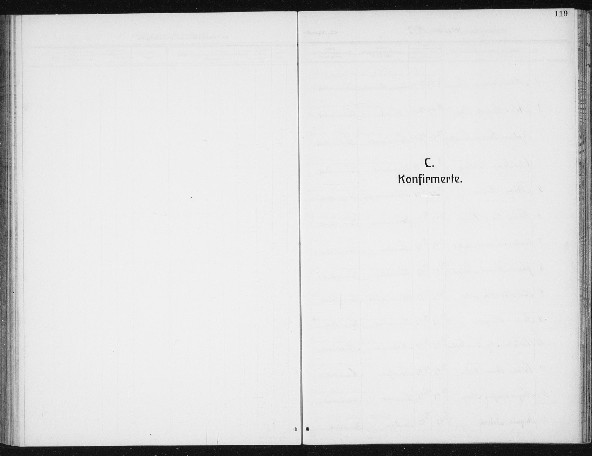 Ministerialprotokoller, klokkerbøker og fødselsregistre - Sør-Trøndelag, SAT/A-1456/617/L0431: Parish register (copy) no. 617C02, 1910-1936, p. 119