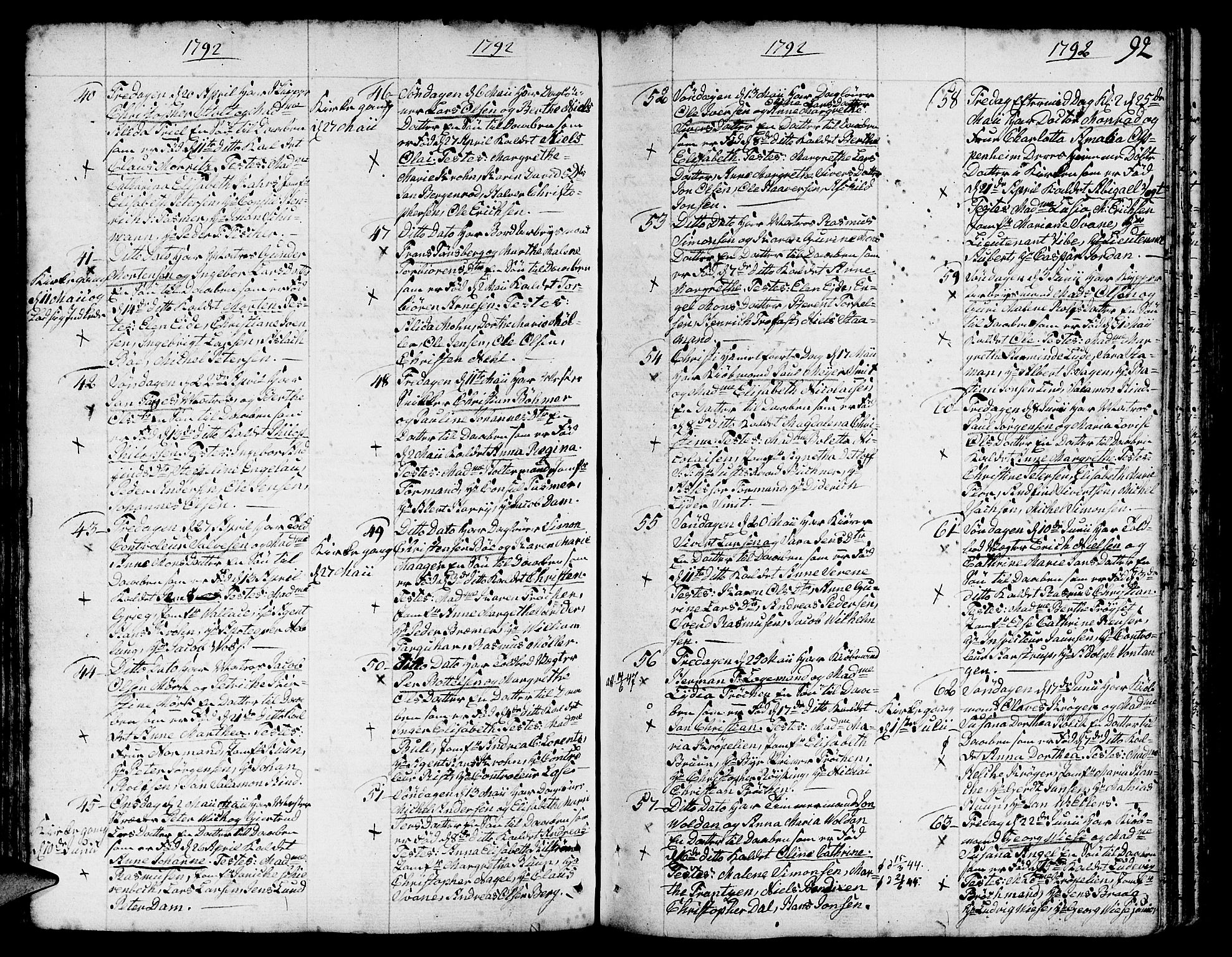 Nykirken Sokneprestembete, AV/SAB-A-77101/H/Haa/L0005: Parish register (official) no. A 5, 1775-1808, p. 92