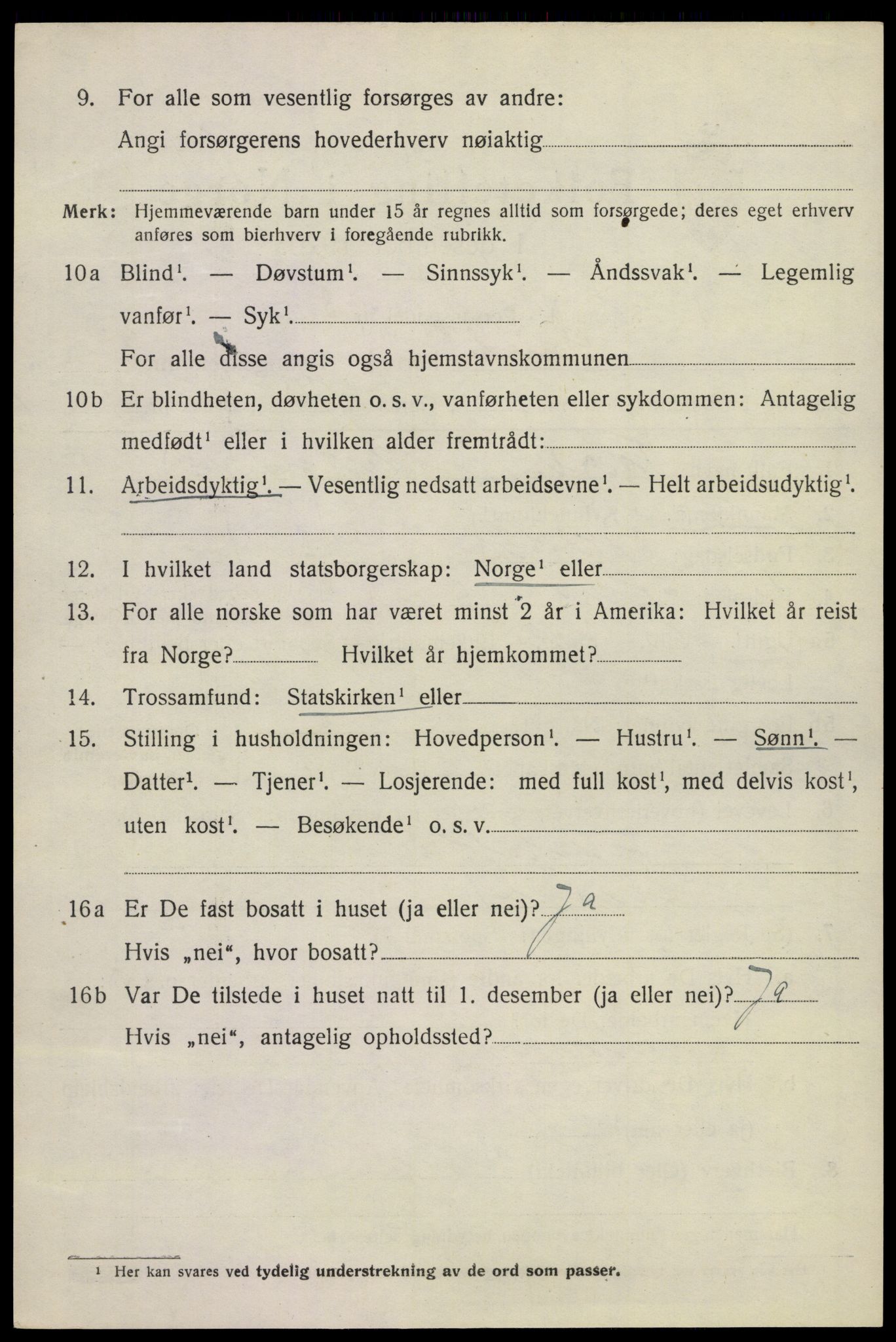 SAKO, 1920 census for Sandeherred, 1920, p. 19671