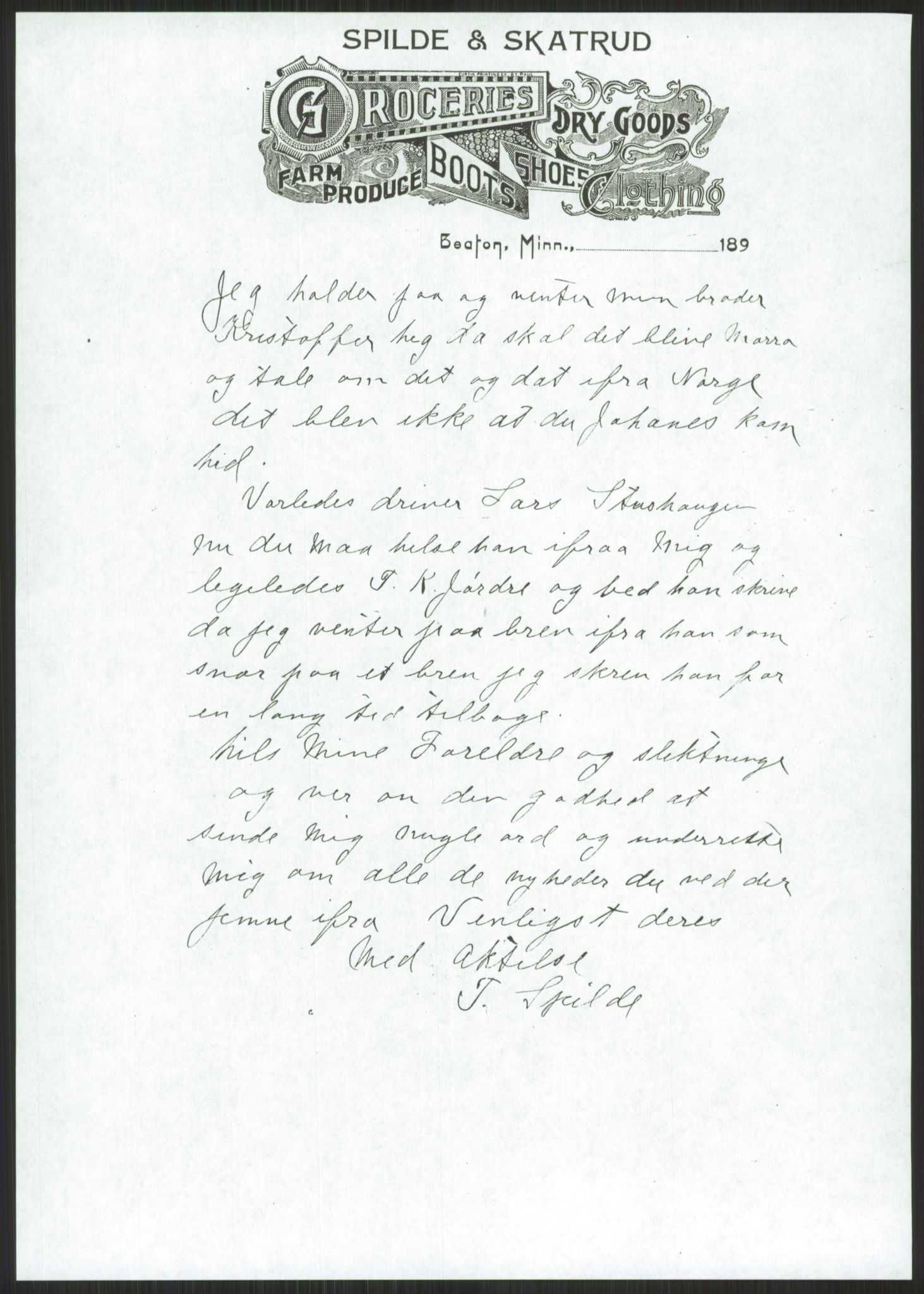 Samlinger til kildeutgivelse, Amerikabrevene, AV/RA-EA-4057/F/L0032: Innlån fra Hordaland: Nesheim - Øverland, 1838-1914, p. 439