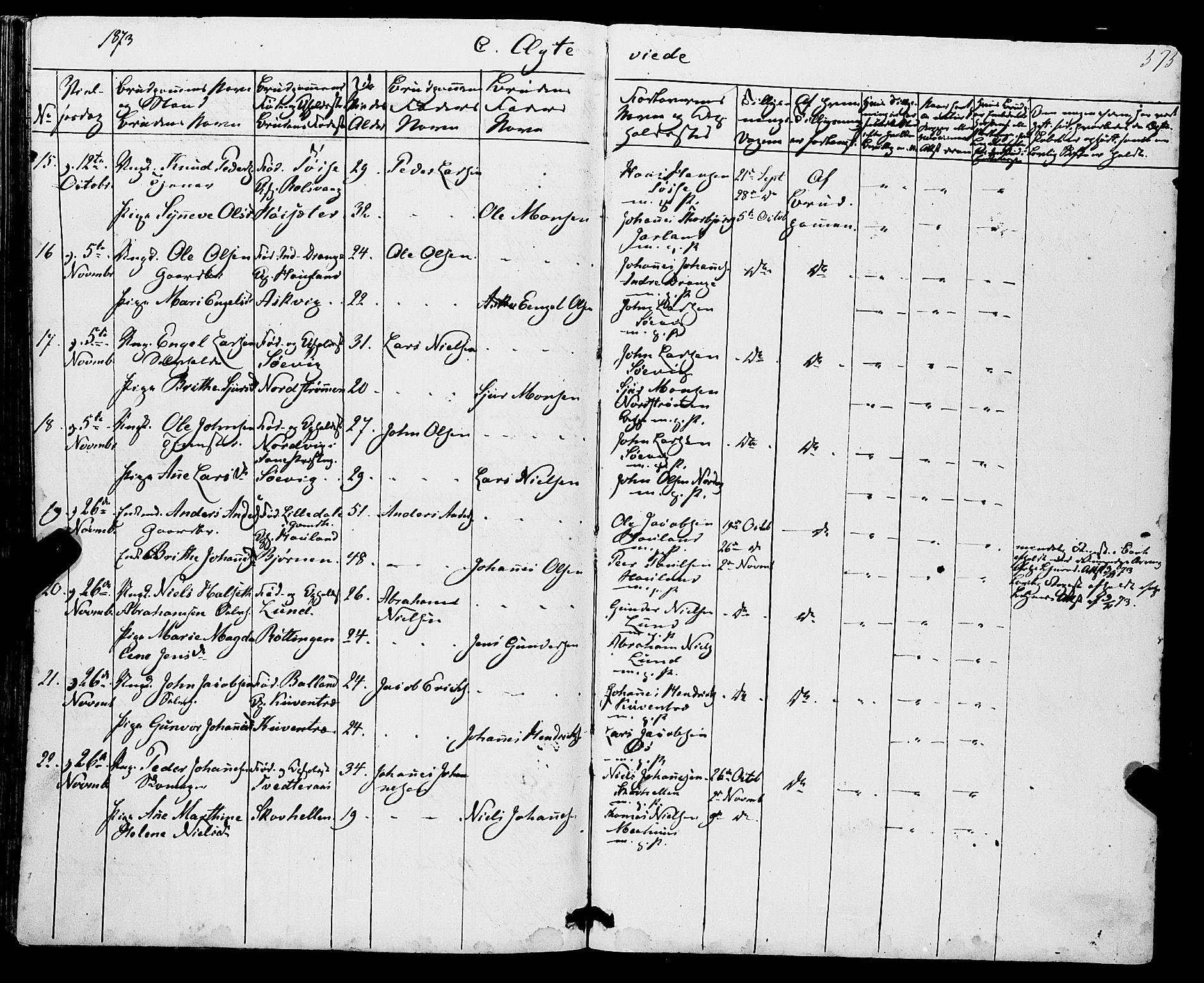 Os sokneprestembete, SAB/A-99929: Parish register (official) no. A 17, 1860-1873, p. 373