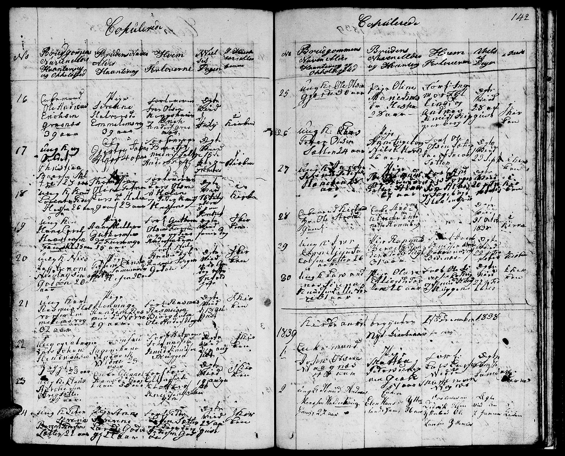 Ministerialprotokoller, klokkerbøker og fødselsregistre - Møre og Romsdal, AV/SAT-A-1454/528/L0425: Parish register (copy) no. 528C06, 1827-1840, p. 142