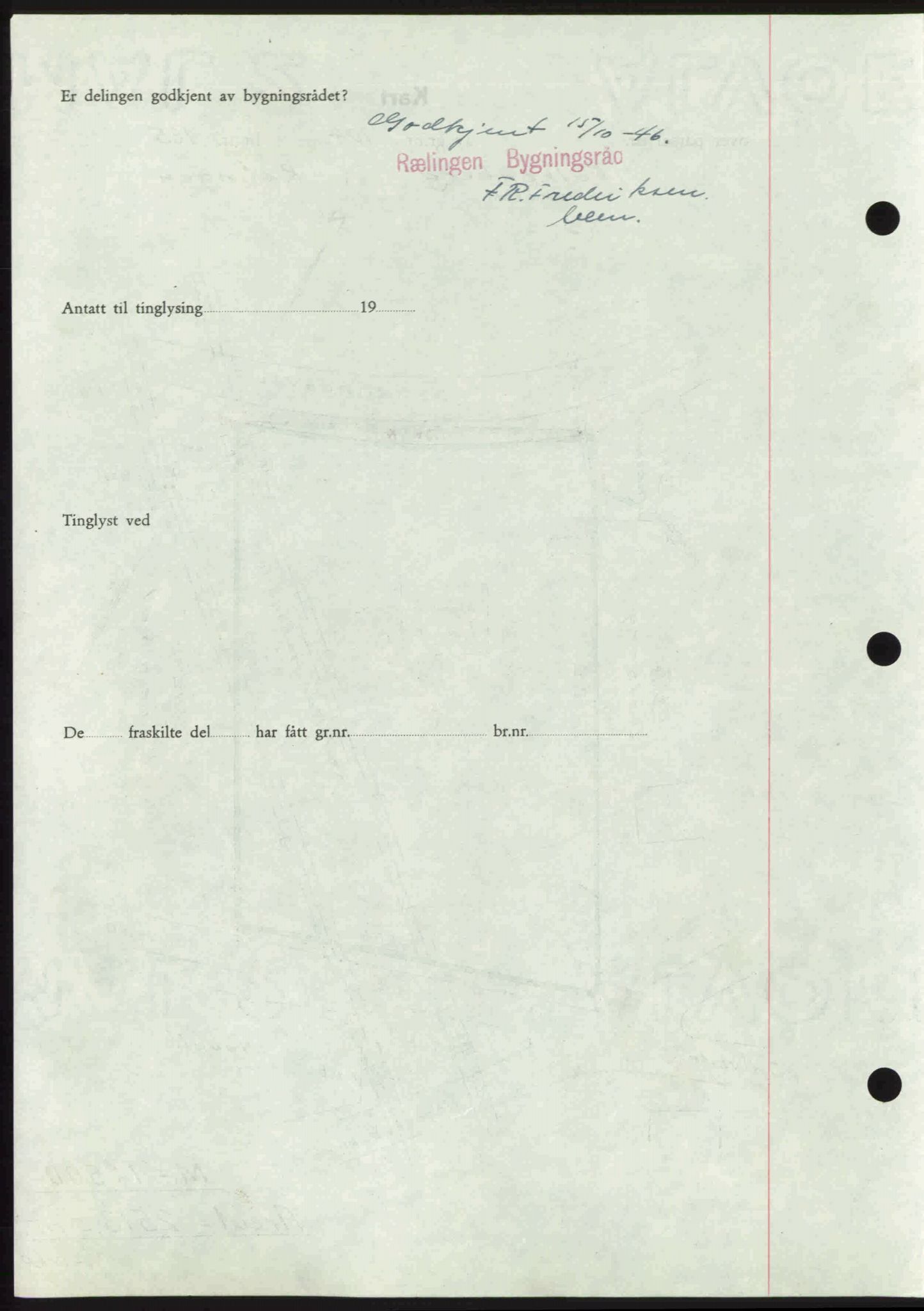 Nedre Romerike sorenskriveri, AV/SAO-A-10469/G/Gb/Gbd/L0017: Mortgage book no. 17, 1946-1946, Diary no: : 4030/1946