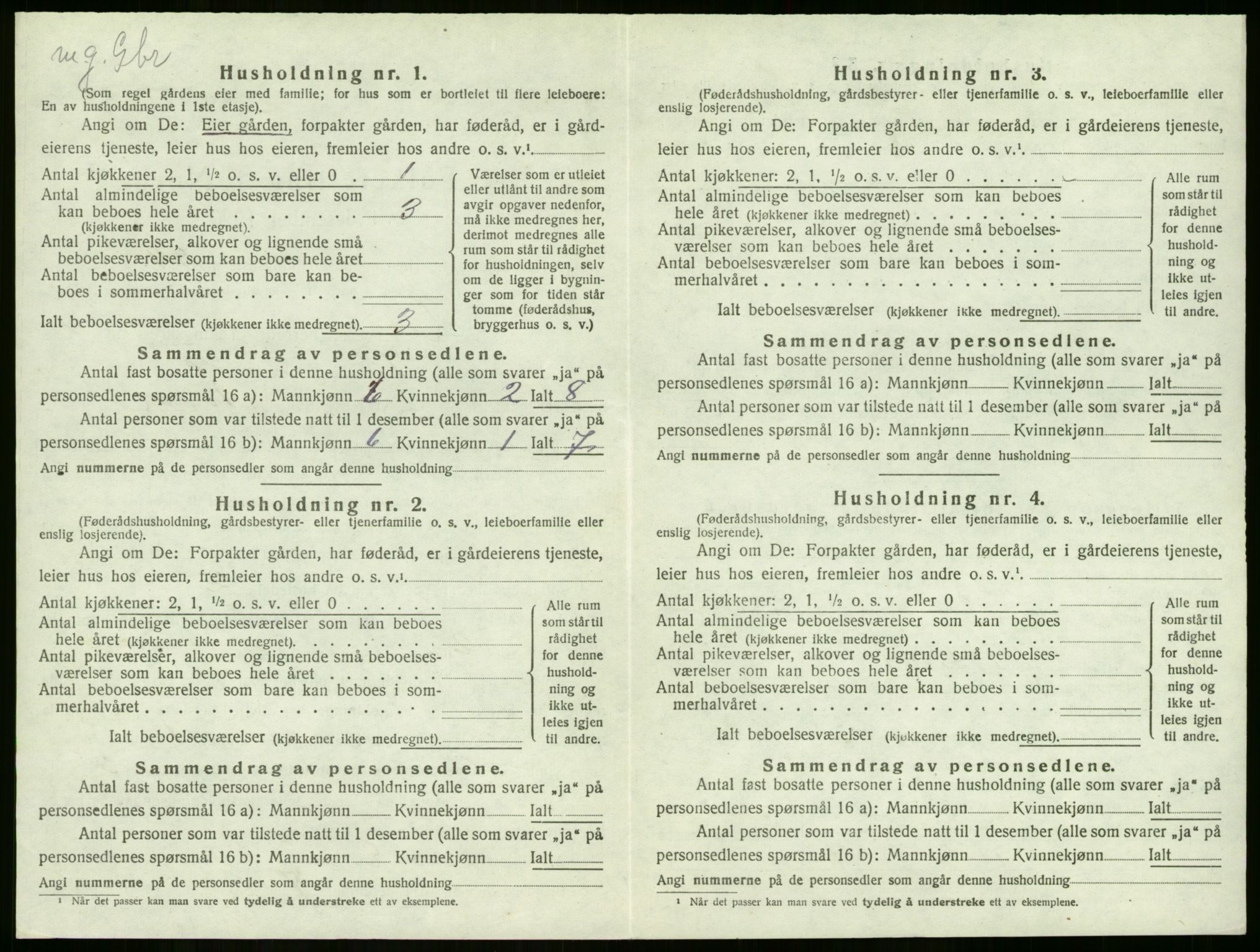 SAKO, 1920 census for Lier, 1920, p. 2010