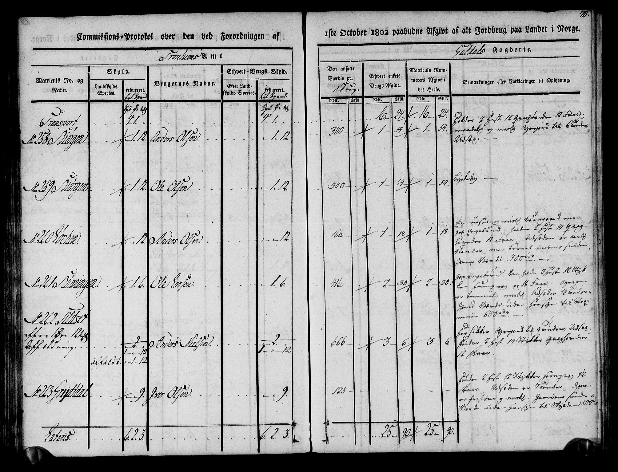 Rentekammeret inntil 1814, Realistisk ordnet avdeling, AV/RA-EA-4070/N/Ne/Nea/L0136a: Orkdal og Gauldal fogderi. Kommisjonsprotokoll for Gauldalen, 1803, p. 71