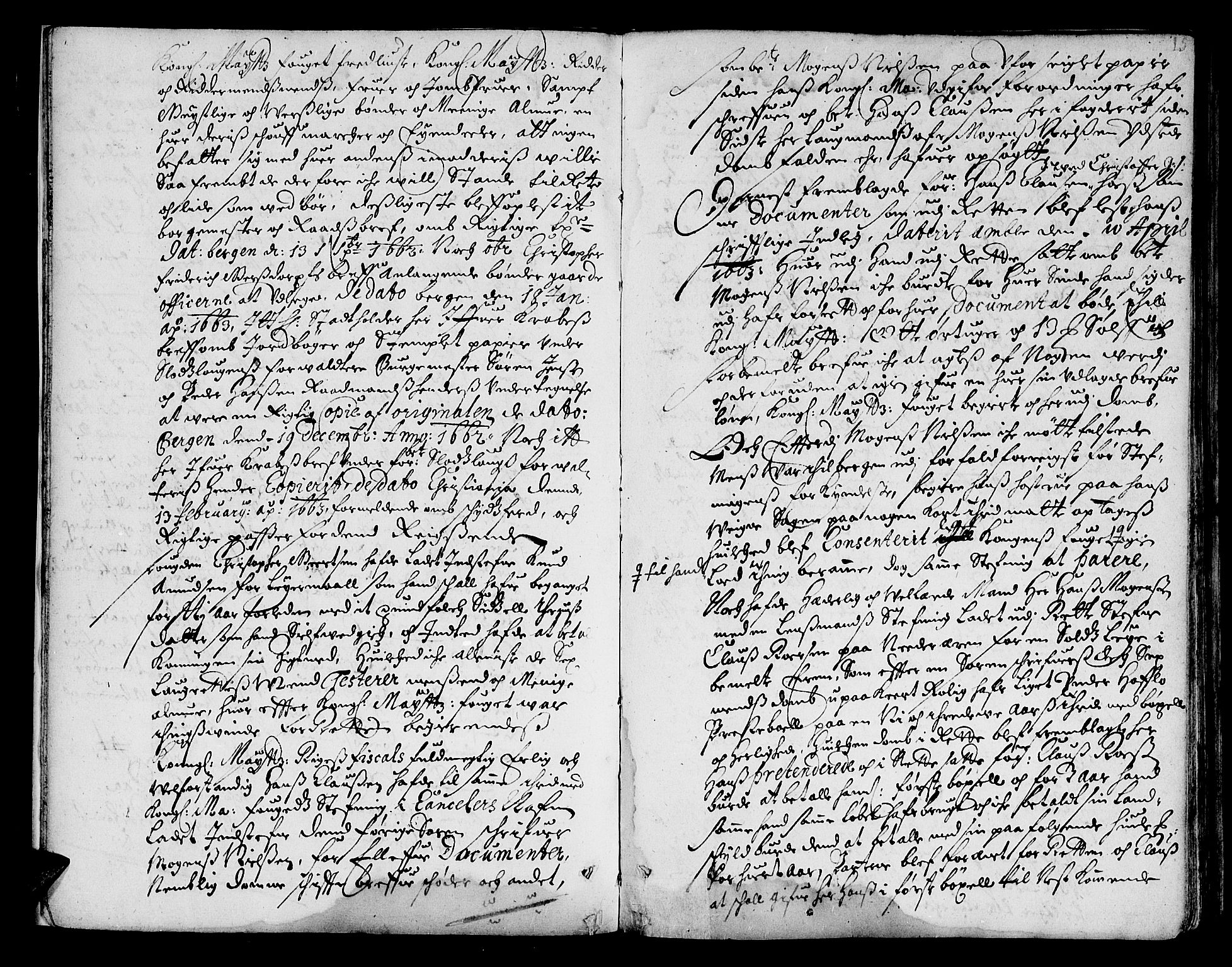 Indre Sogn tingrett, AV/SAB-A-3301/1/F/Fa/L0004: Tingbok 4, 1663, p. 14b-15a