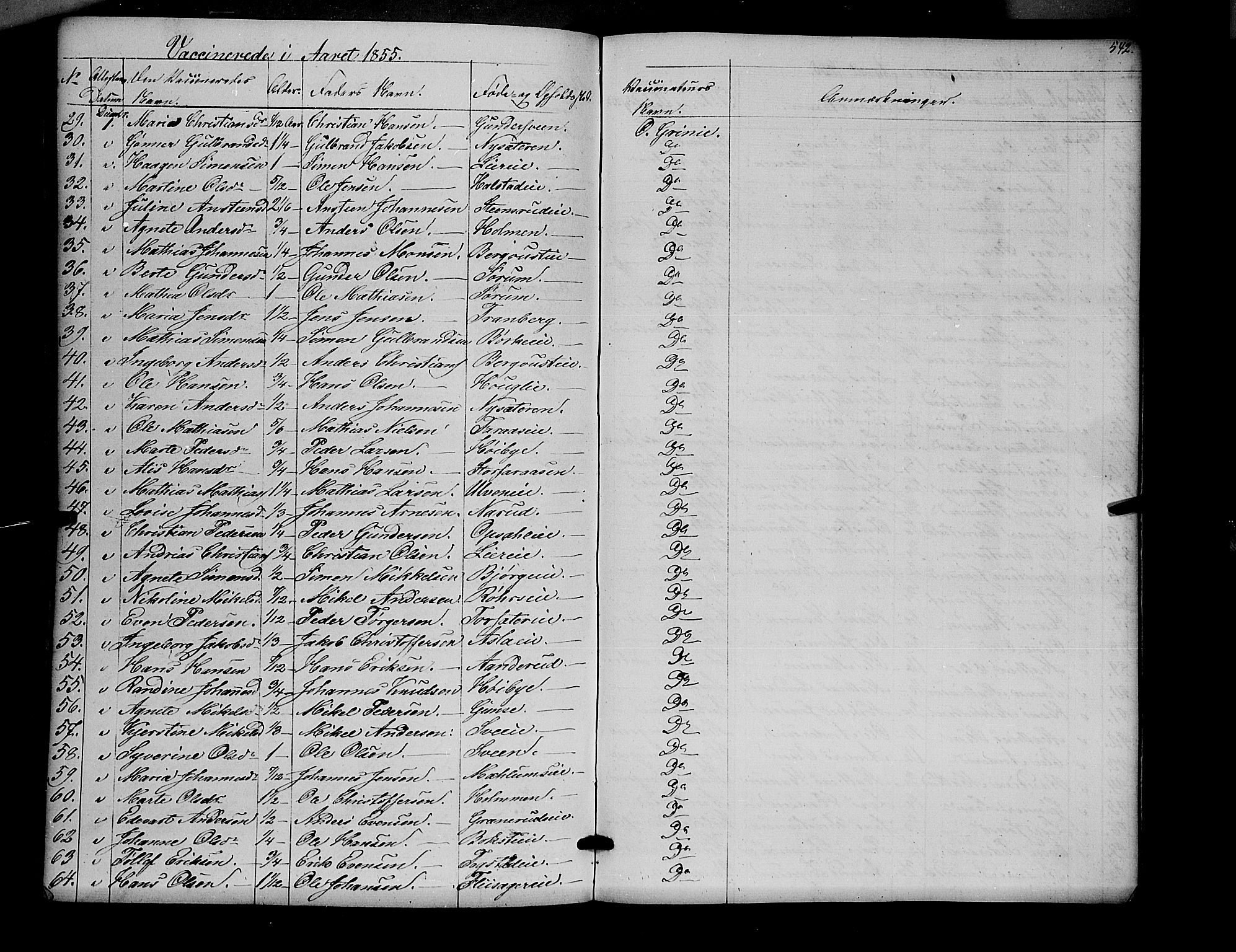 Ringsaker prestekontor, AV/SAH-PREST-014/K/Ka/L0009: Parish register (official) no. 9, 1850-1860, p. 542