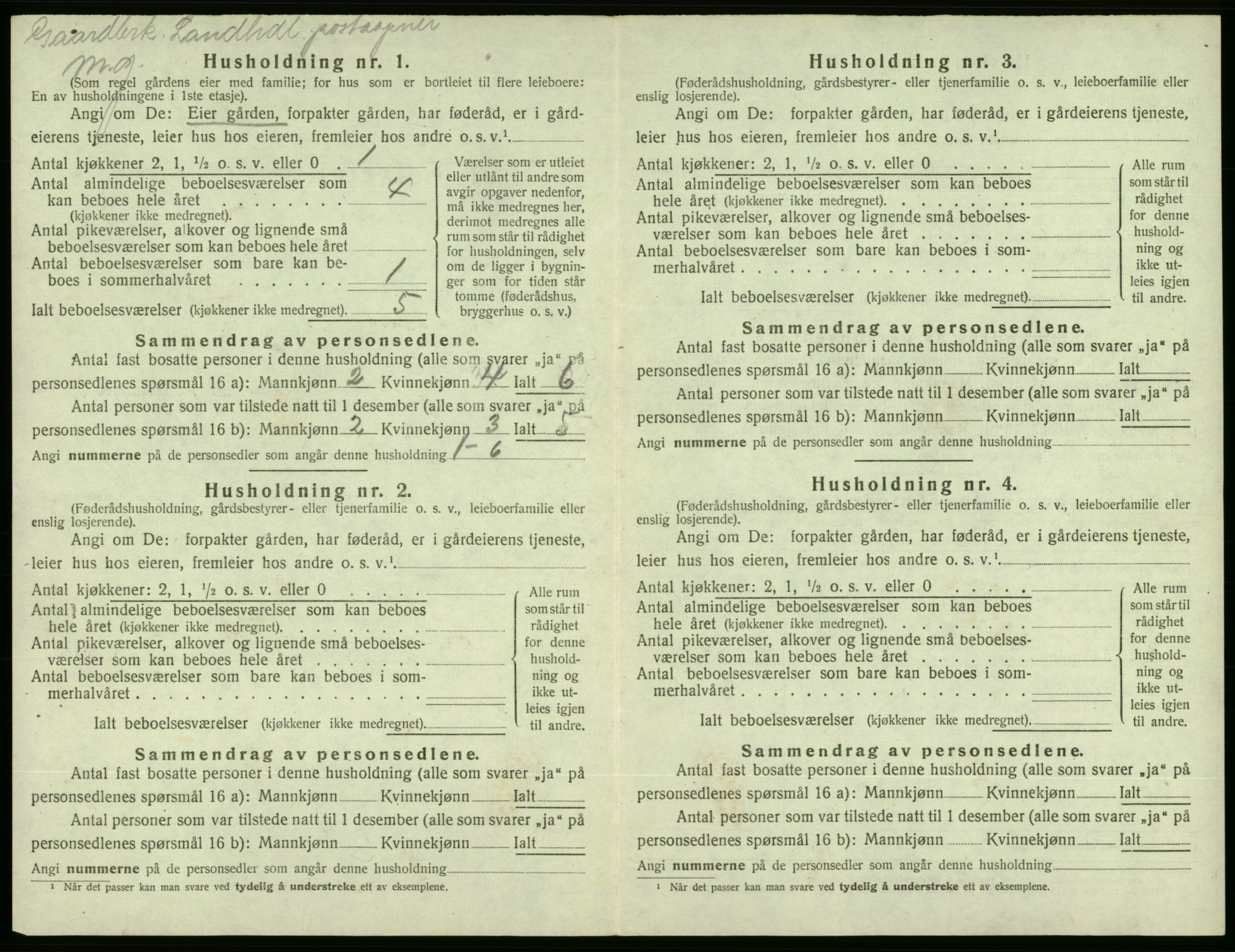 SAB, 1920 census for Etne, 1920, p. 46