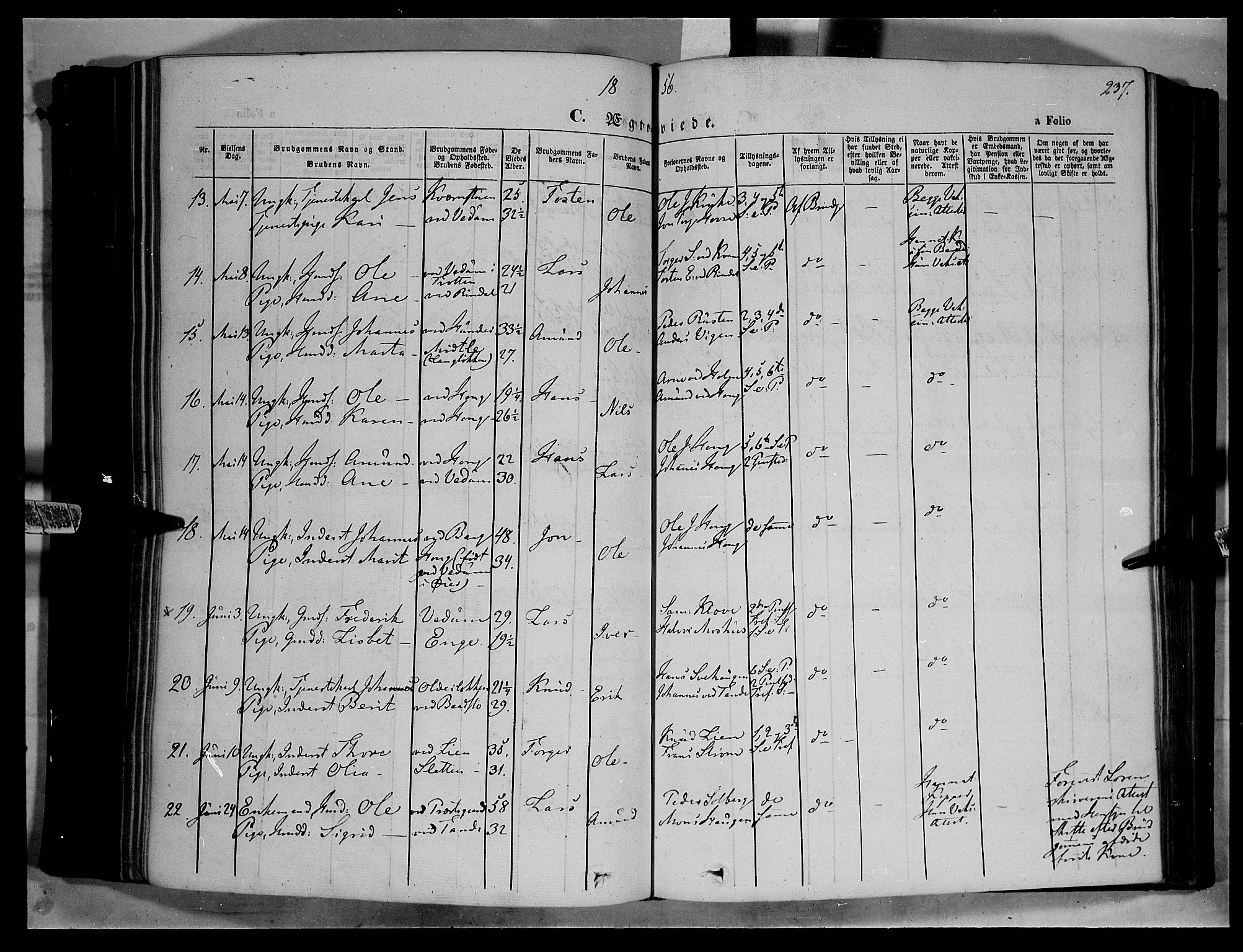 Øyer prestekontor, SAH/PREST-084/H/Ha/Haa/L0005: Parish register (official) no. 5, 1842-1857, p. 237
