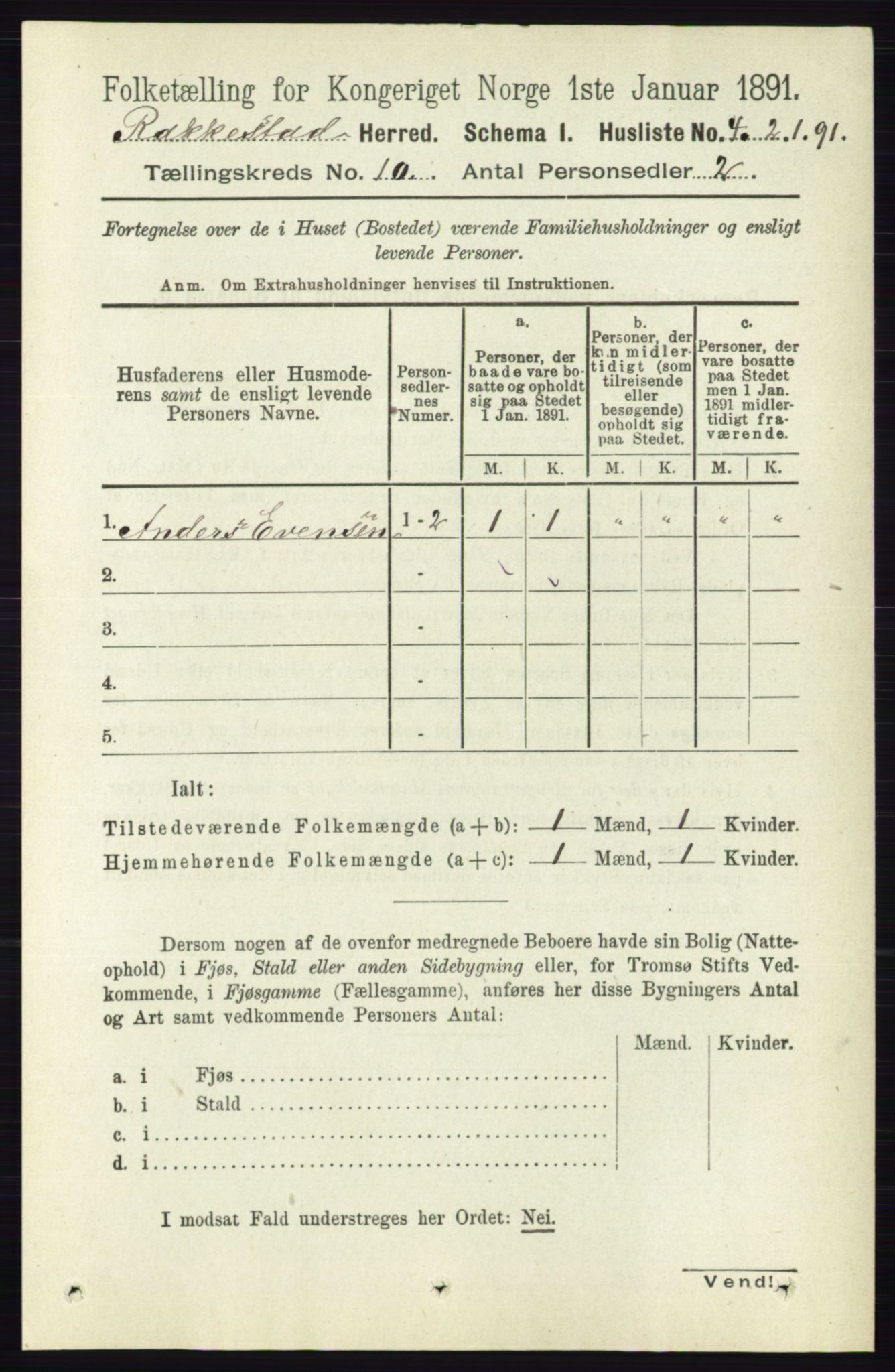 RA, 1891 census for 0128 Rakkestad, 1891, p. 4329