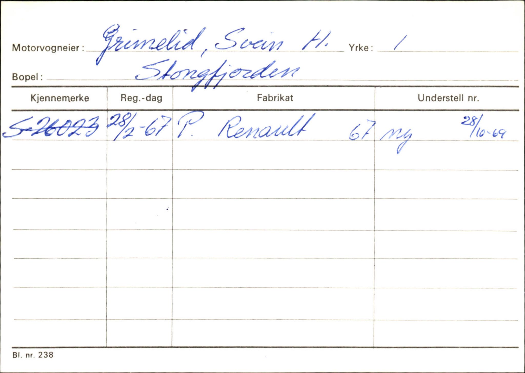 Statens vegvesen, Sogn og Fjordane vegkontor, AV/SAB-A-5301/4/F/L0132: Eigarregister Askvoll A-Å. Balestrand A-Å, 1945-1975, p. 445