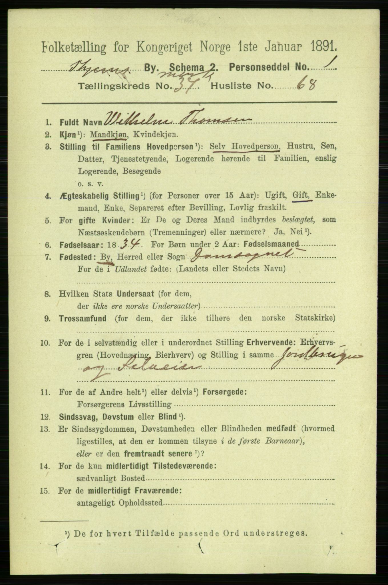 RA, 1891 census for 1601 Trondheim, 1891, p. 28535